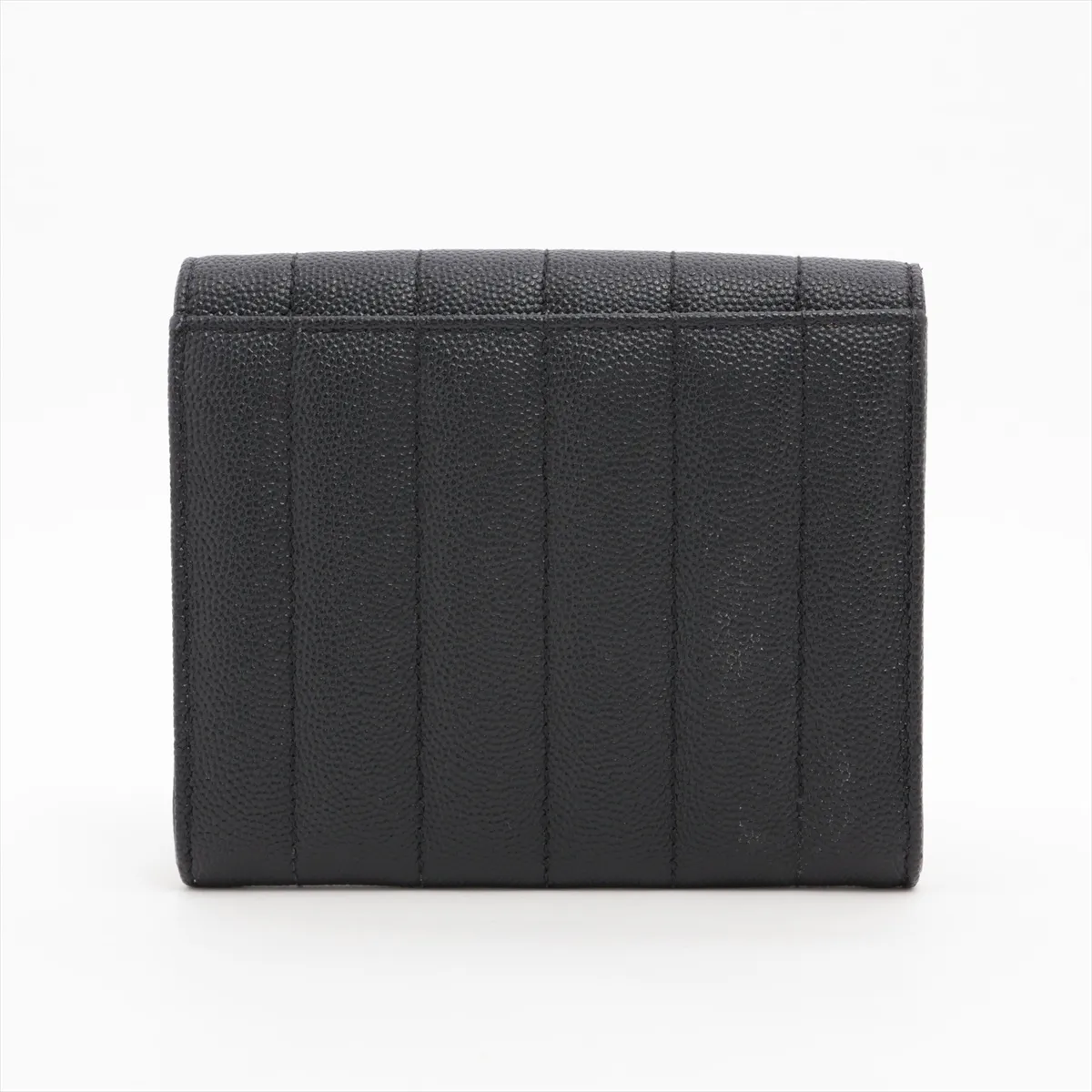Logo IEN539984 Leather Compact Wallet, Black — view 2