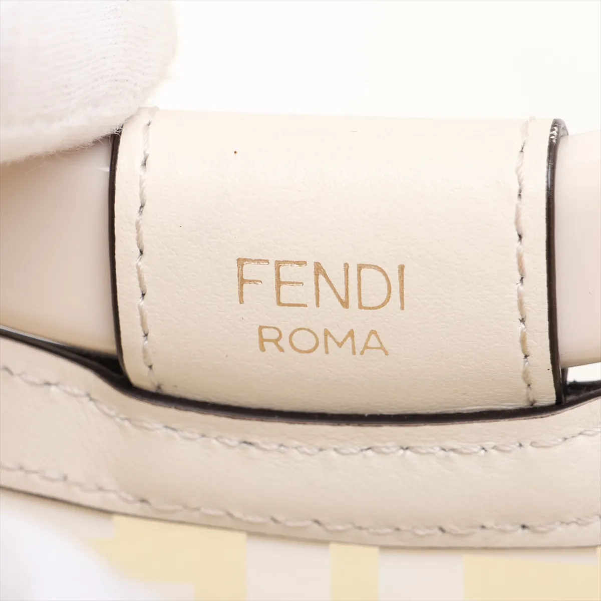 Zucca Runaway Vinyl x Leather 2-Way Handbag Beige x White 8BH353 — view 10