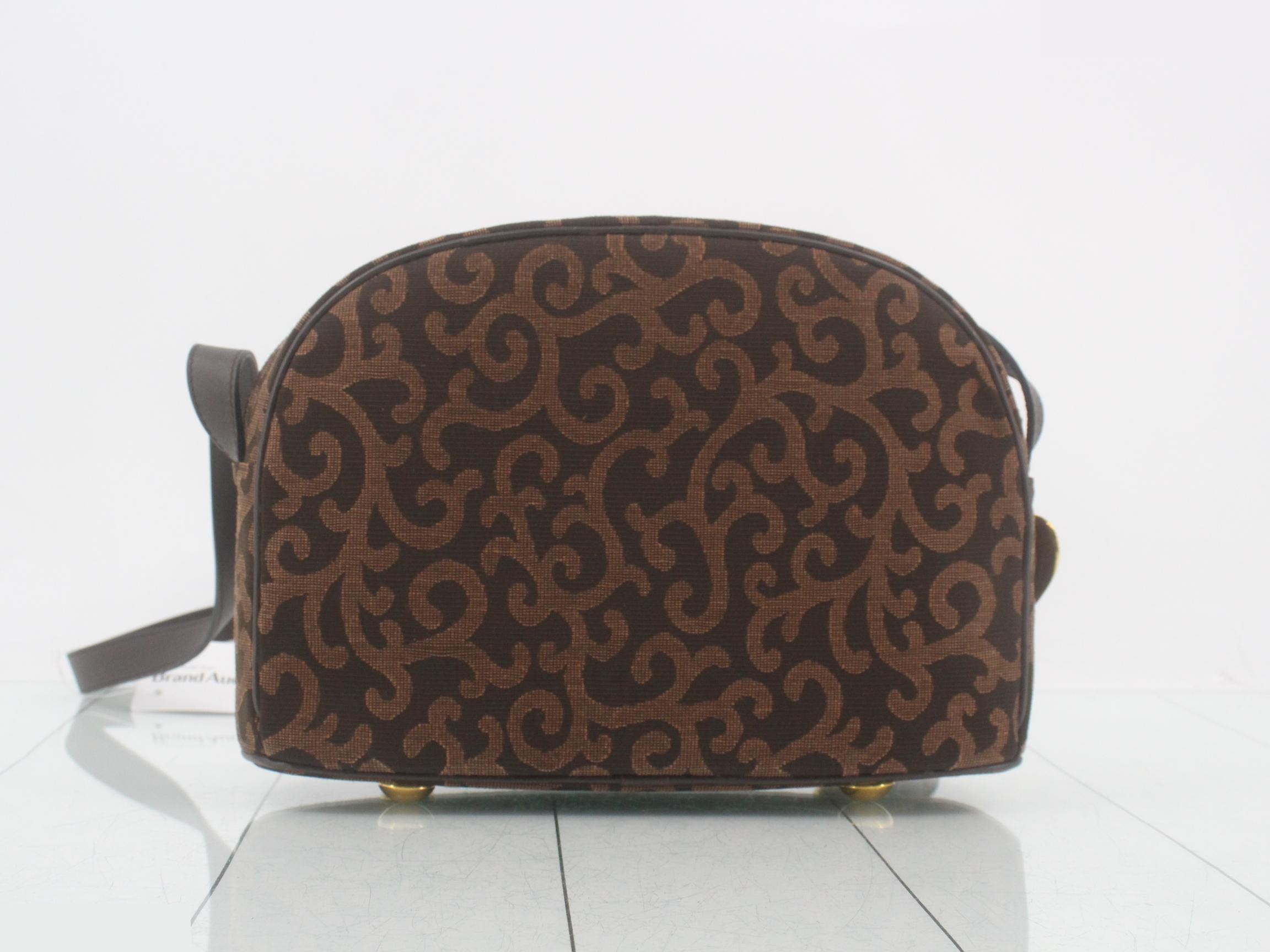 all-over print shoulder bag, brown tones — view 2
