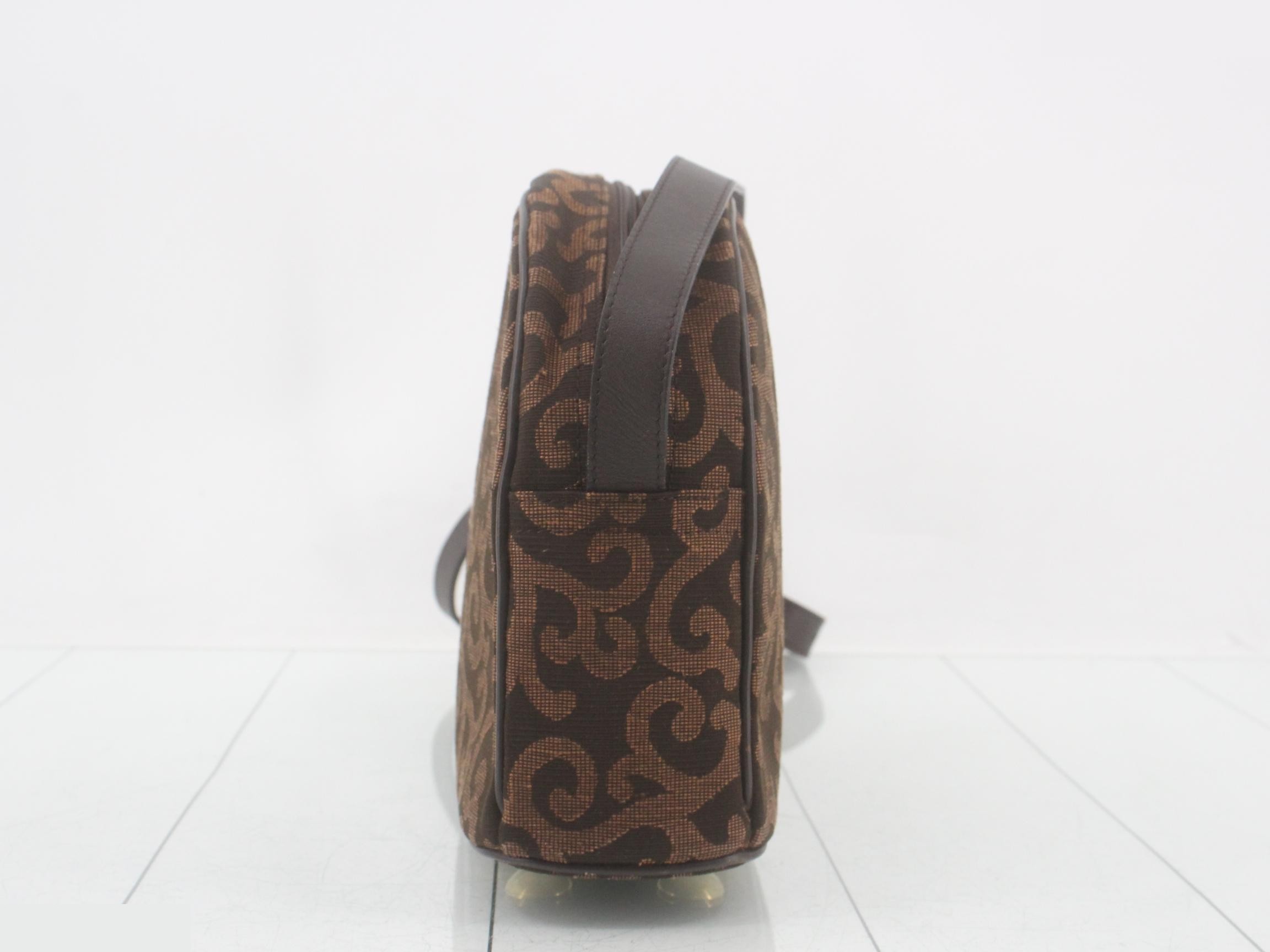 all-over print shoulder bag, brown tones — view 3