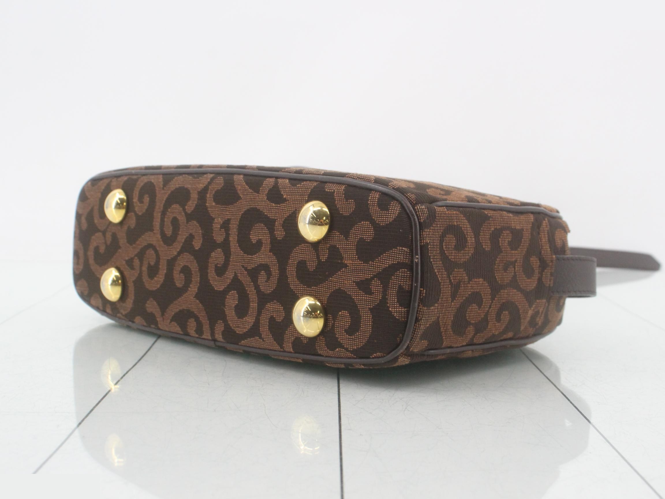 all-over print shoulder bag, brown tones — view 6