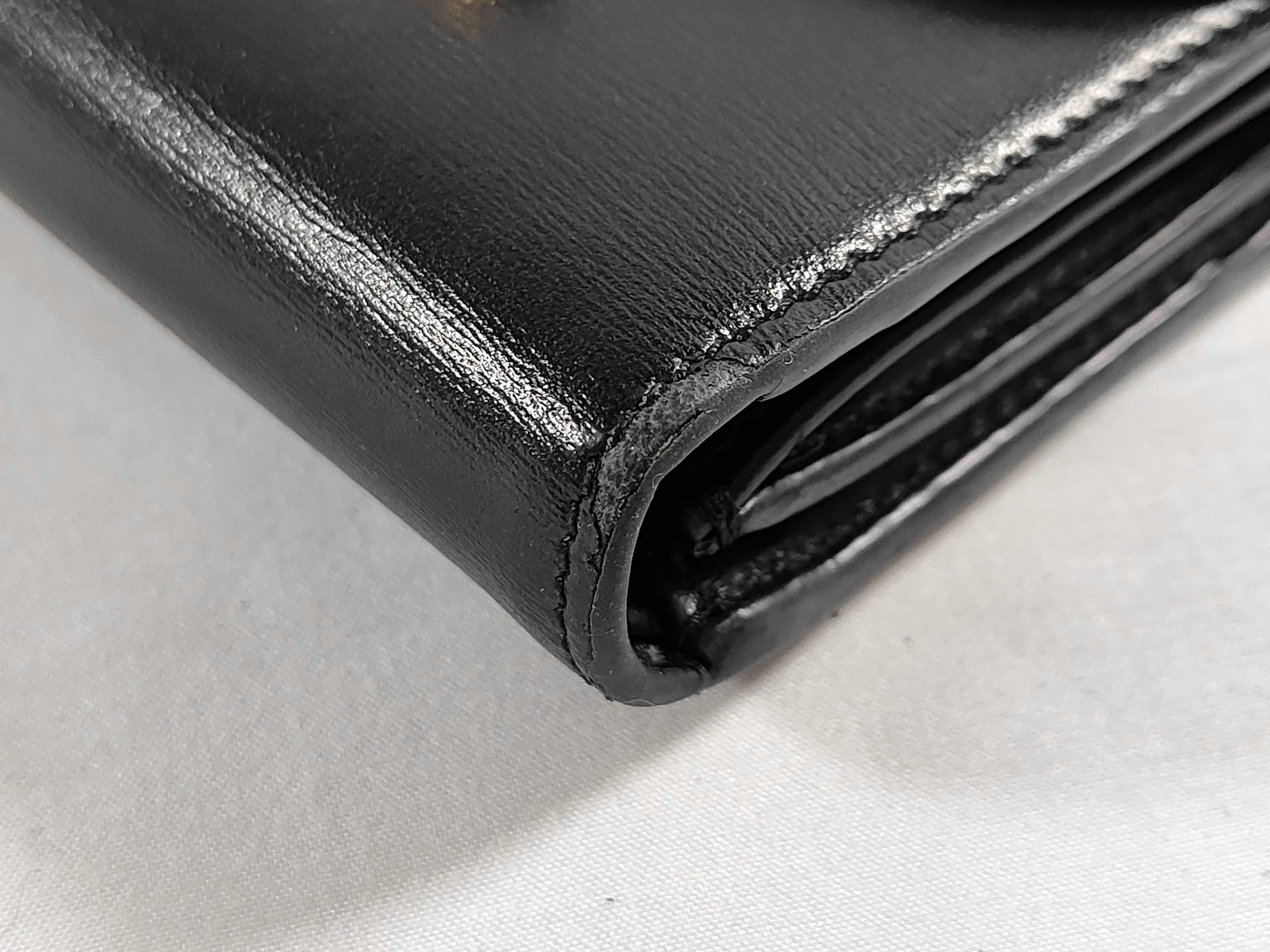 Triomphe Compact Wallet, Black — view 4
