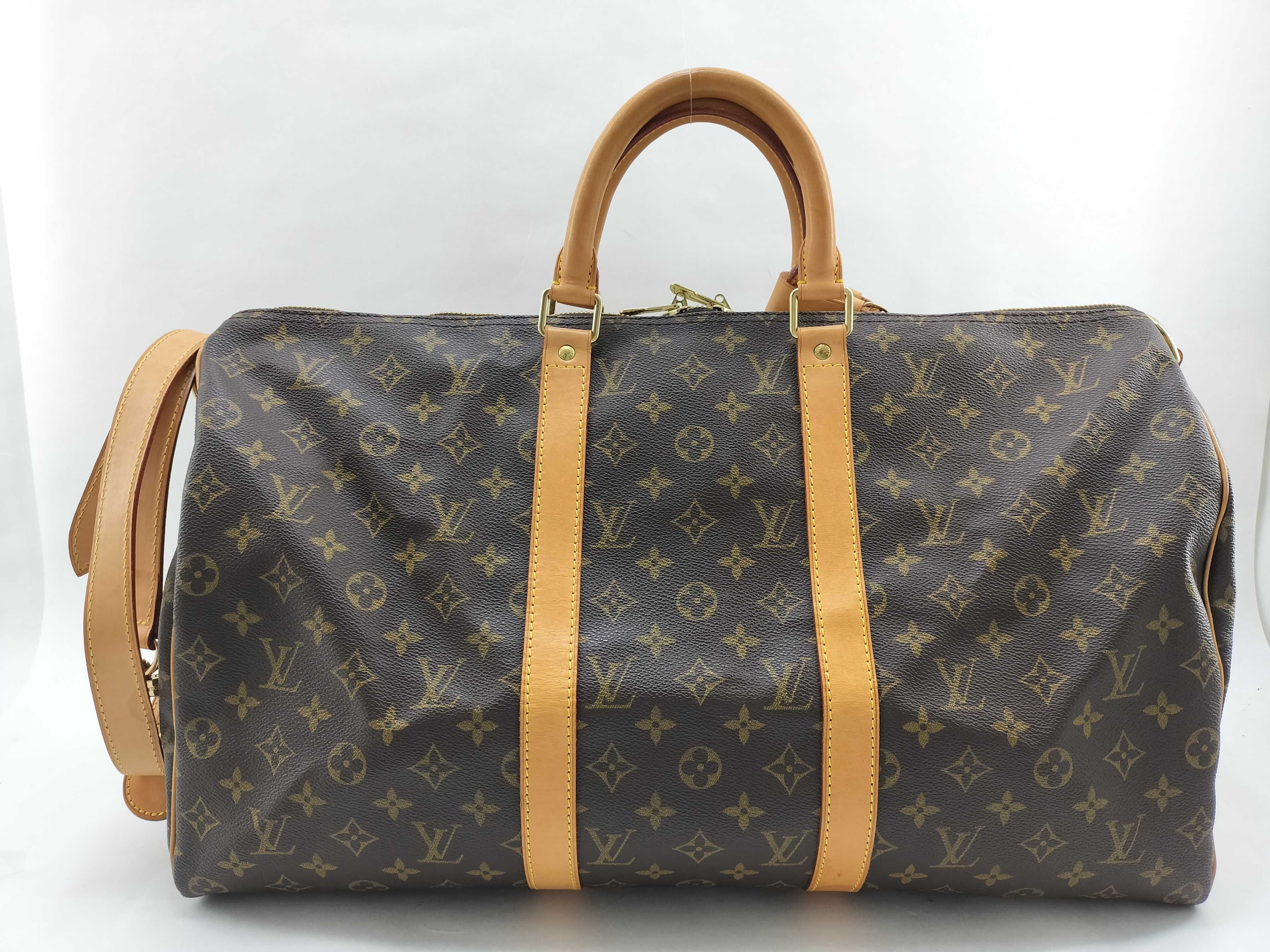 Monogram Vuitton Keepall Bandoulière Boston Bag