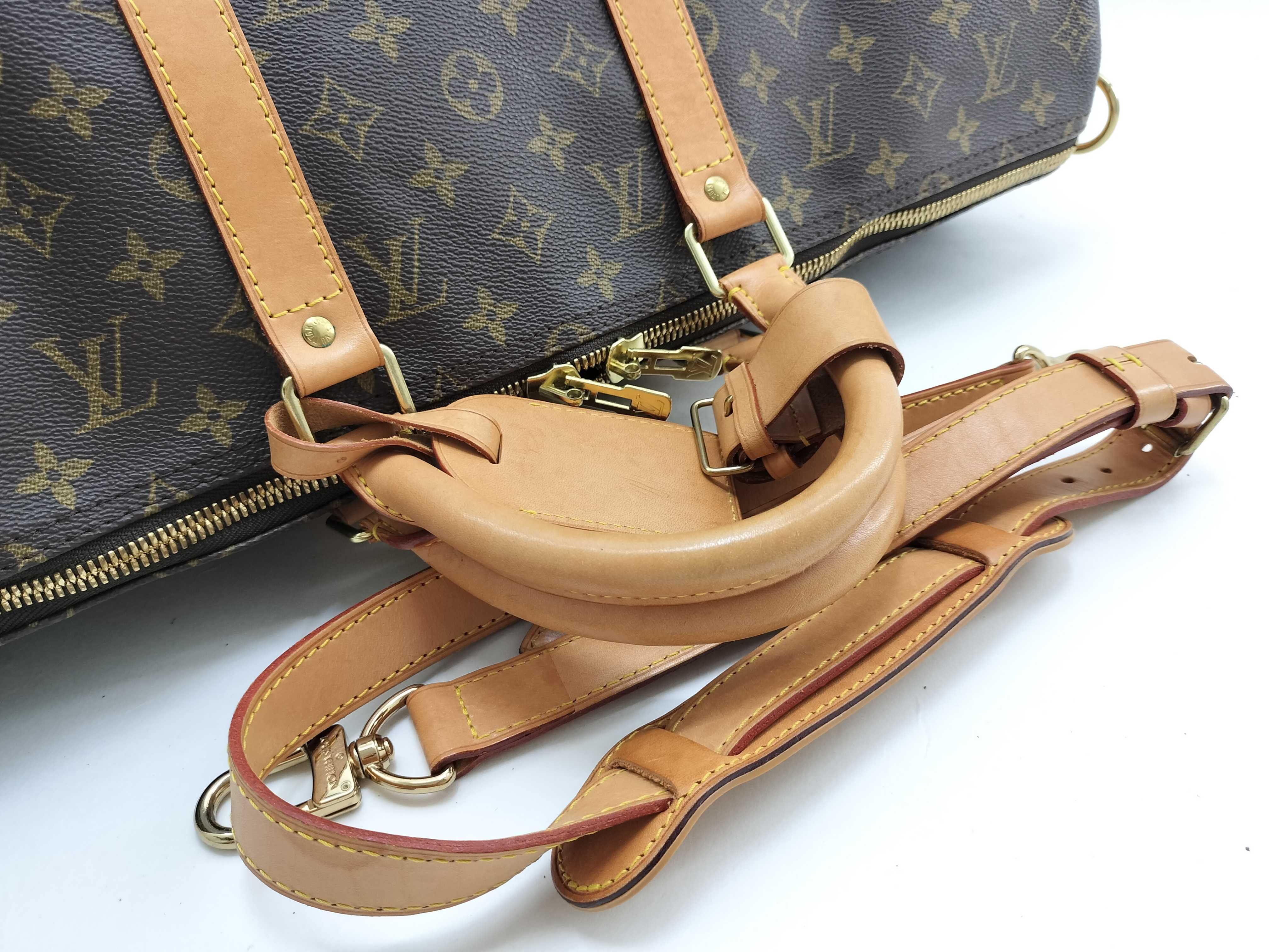 Monogram Vuitton Keepall Bandoulière Boston Bag — view 10