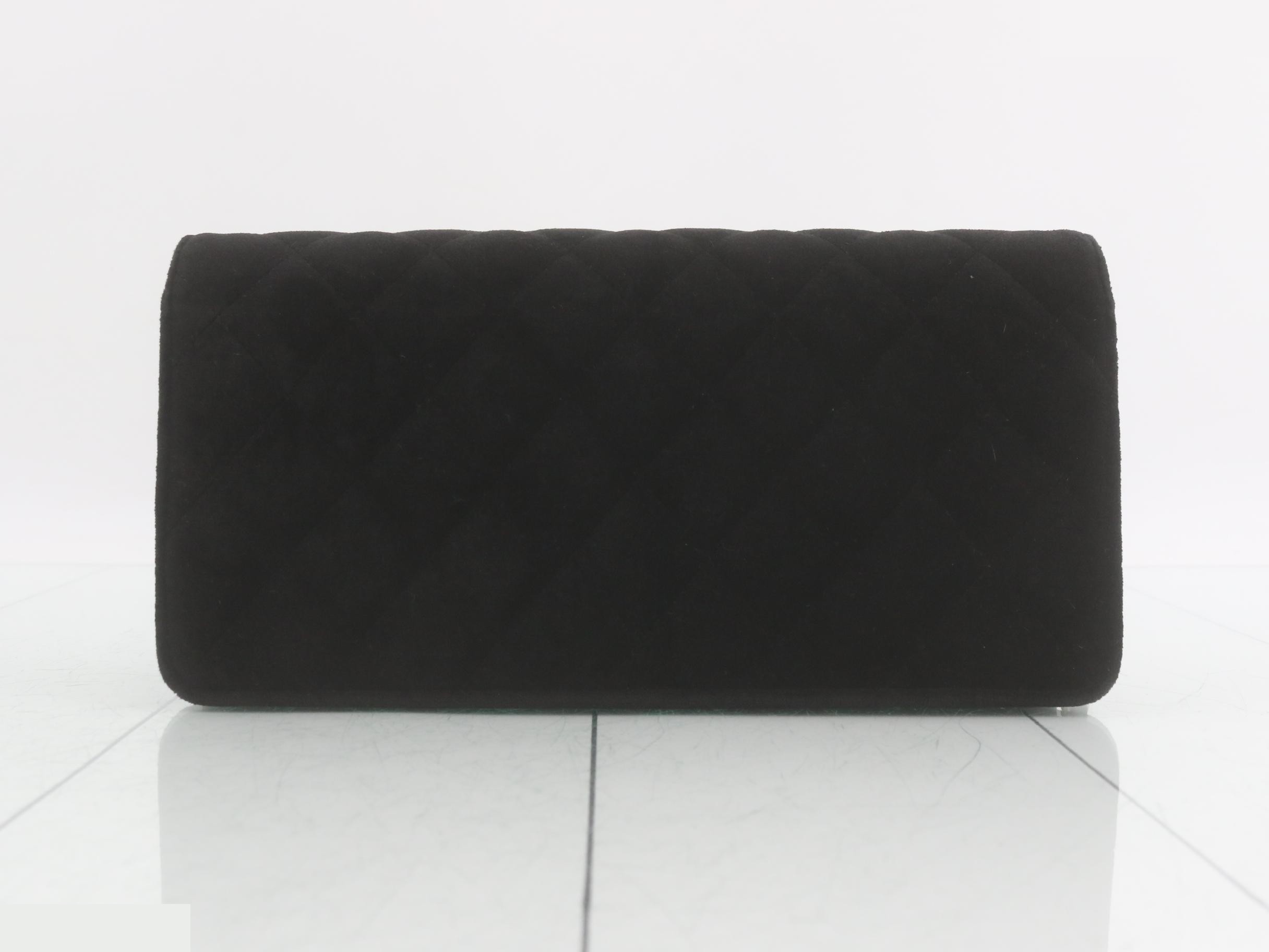 Matelassé Velvet Coco Mark Chain Wallet Shoulder Bag — view 2