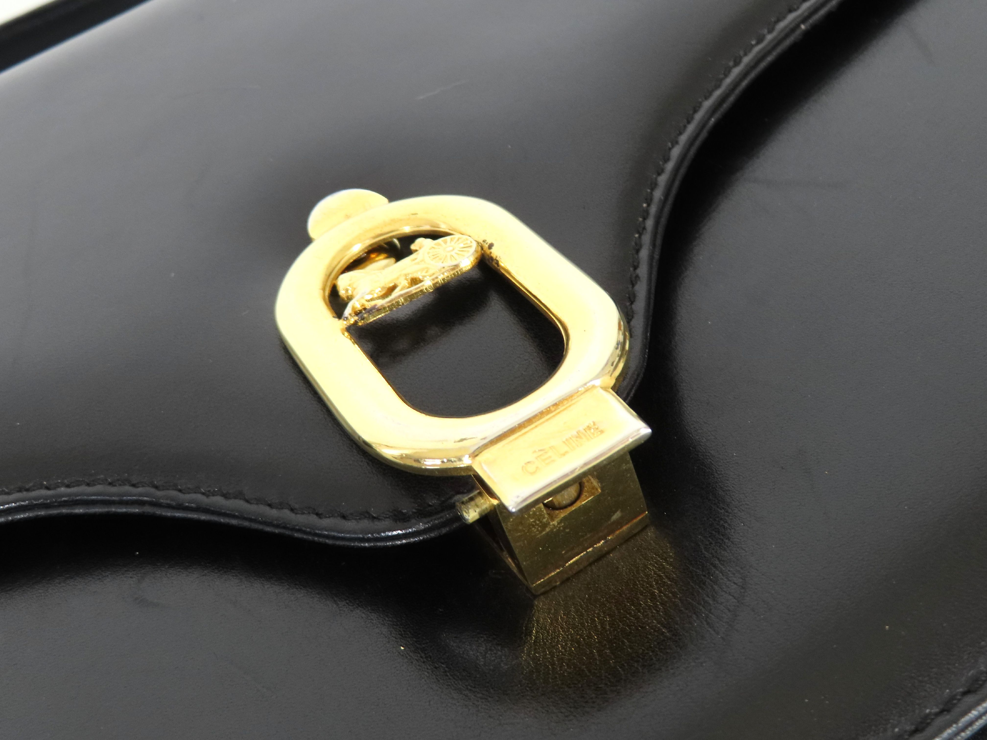 Carriage Hardware Leather Handbag — view 8