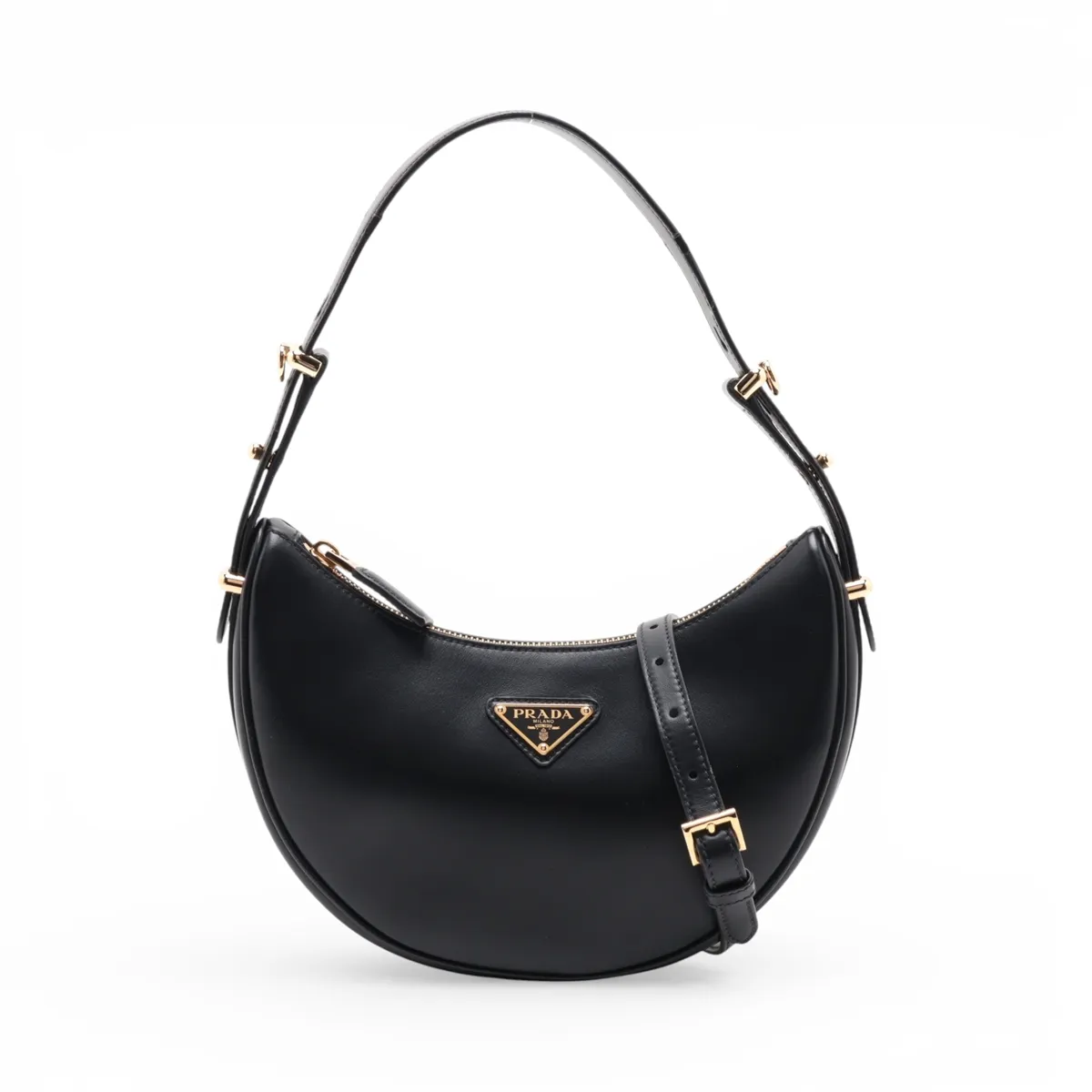 Arche Leather 2-Way Handbag, Black