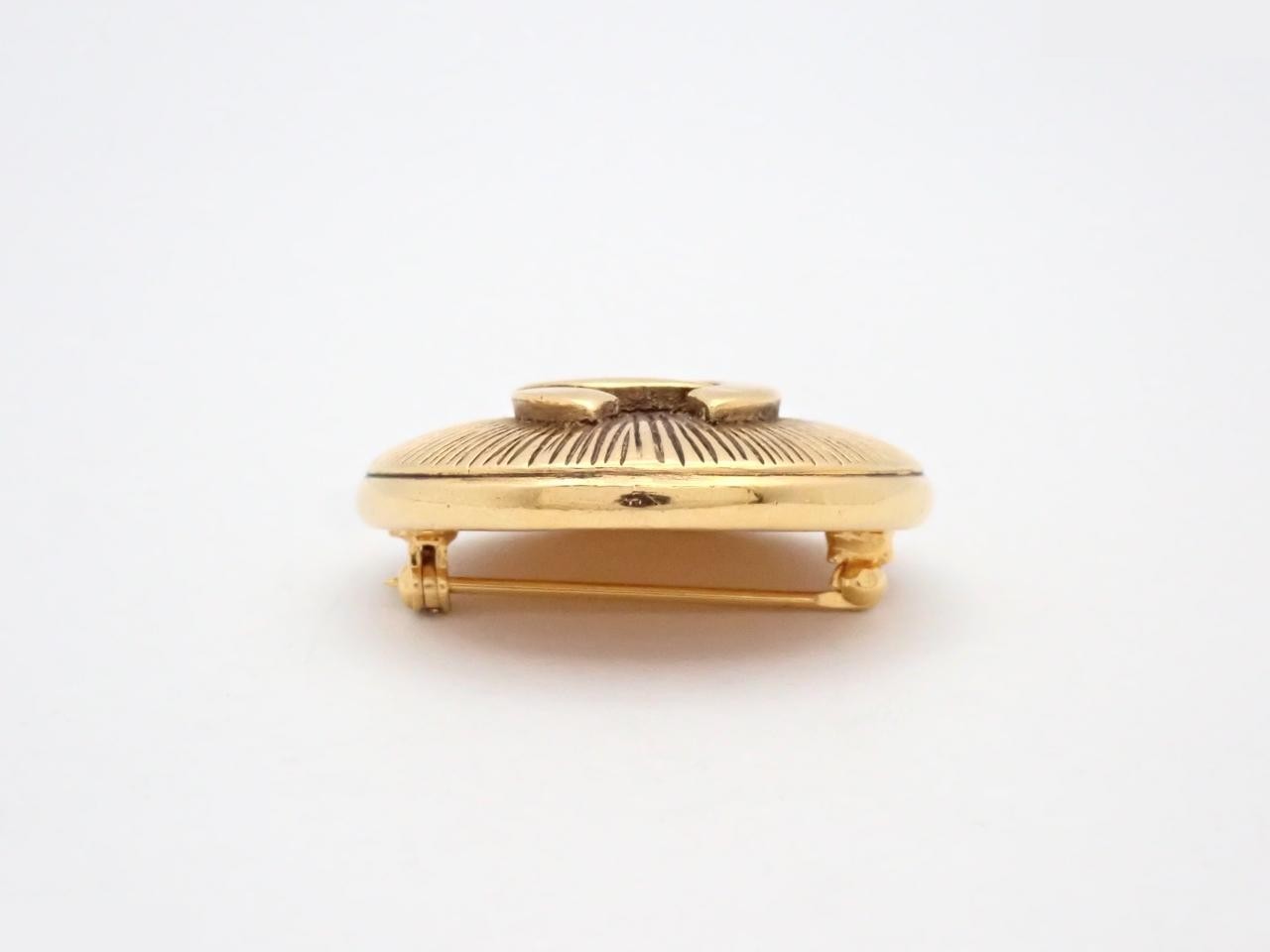 Coco Mark Gold Brooch — view 3