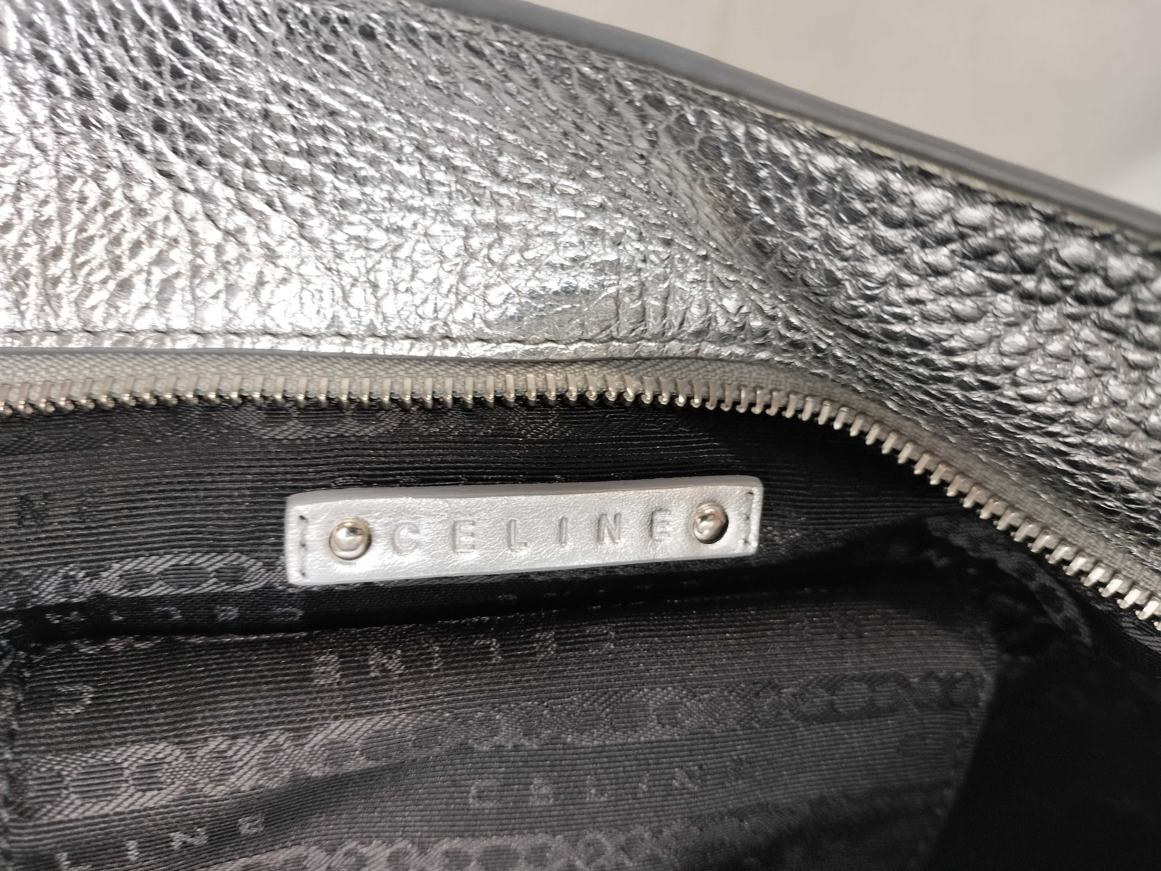 Leather Bittersweet Handbag, Silver Tone — view 10