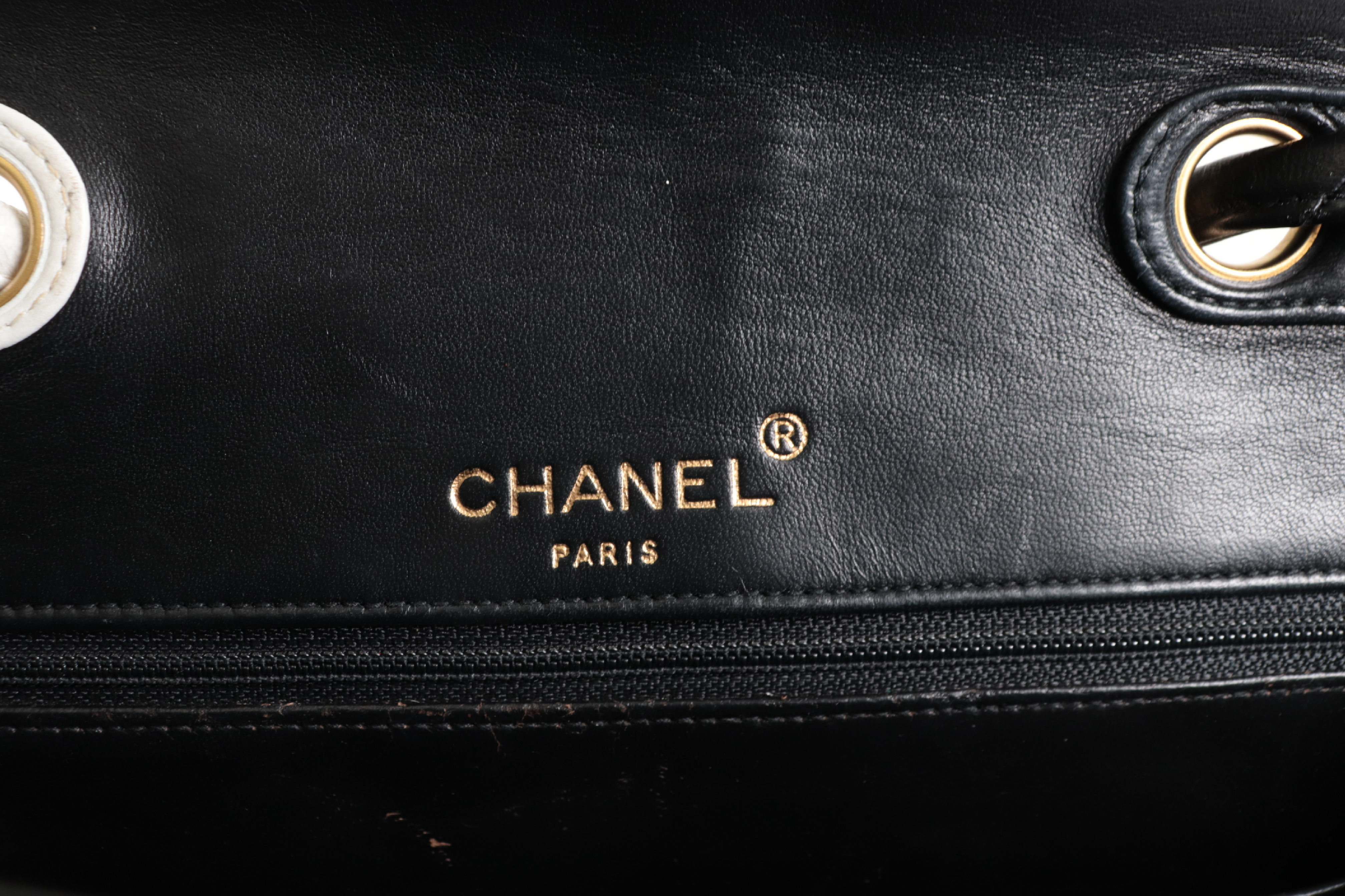 Mademoiselle Lambskin Bicolor Shoulder Bag (No. 6) — view 8