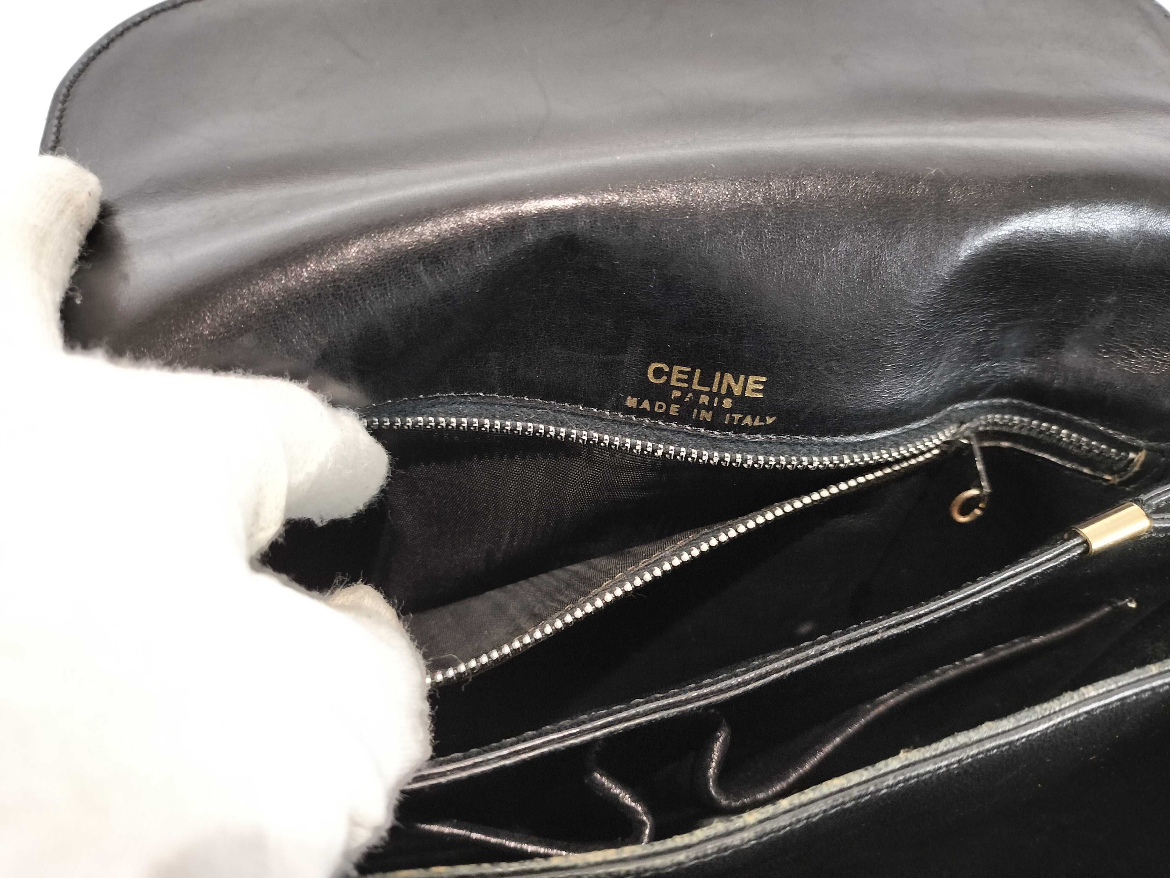 Vintage Carriage Hardware Leather Shoulder Bag — view 11