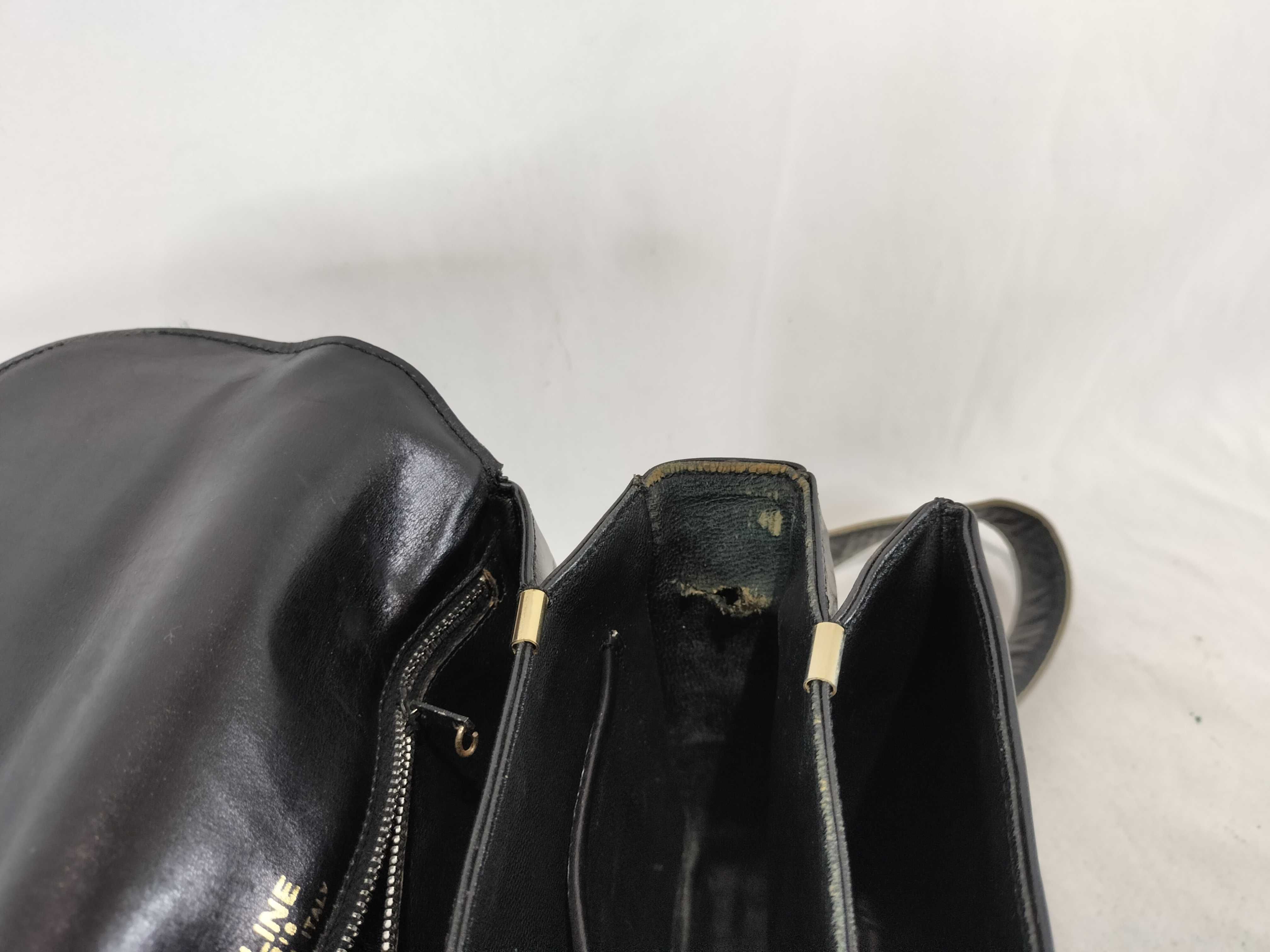 Vintage Carriage Hardware Leather Shoulder Bag — view 13