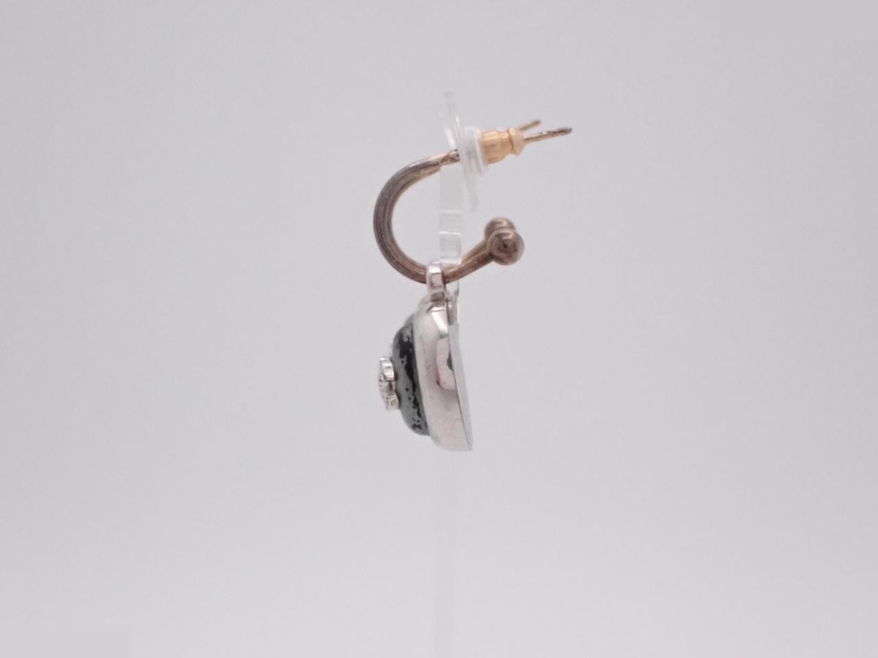 Earrings, Coco Mark, Silver — view 3