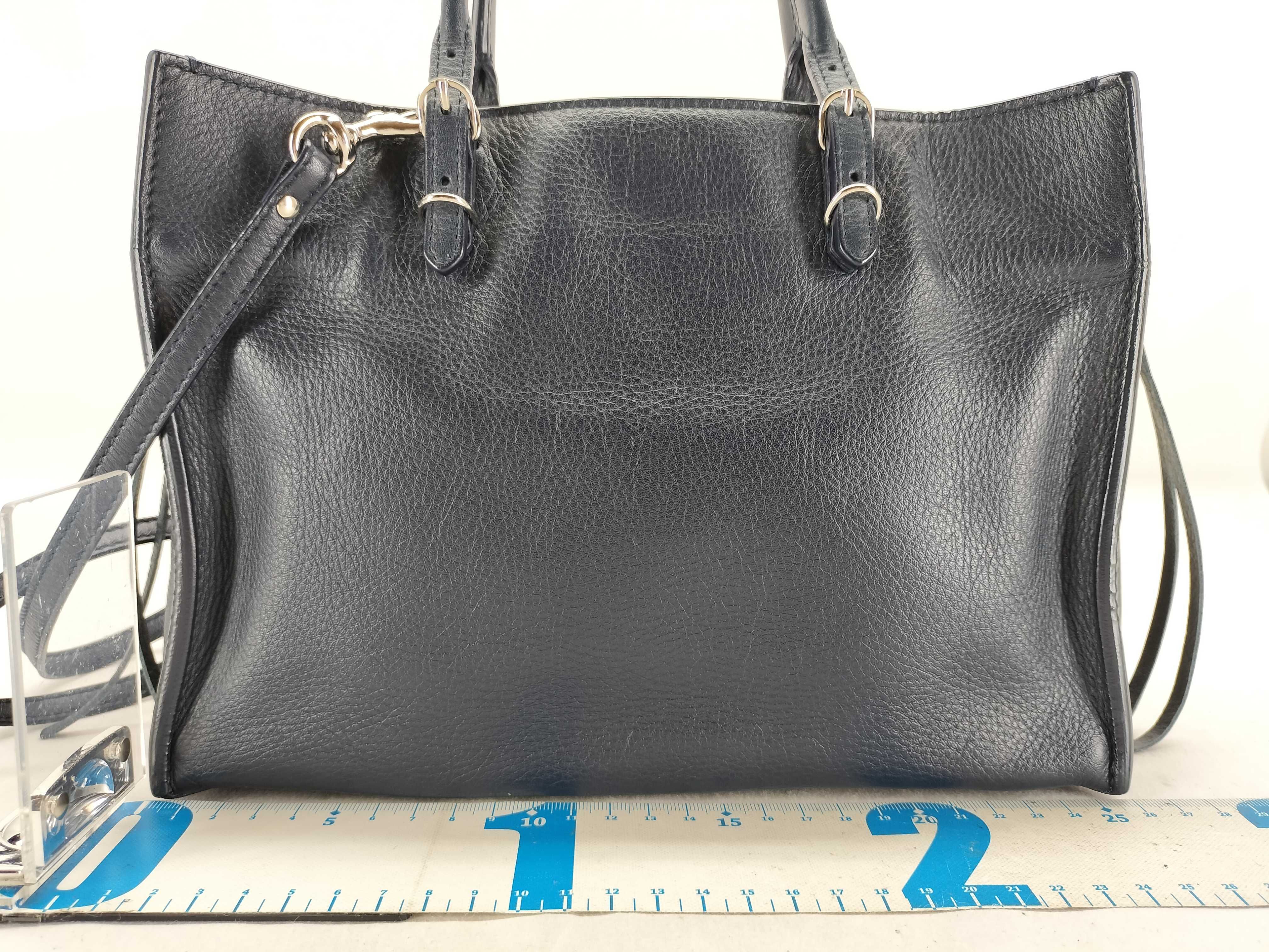 Paper Mini Leather 2-Way Handbag, Black, 370926 (Handbag) — view 2