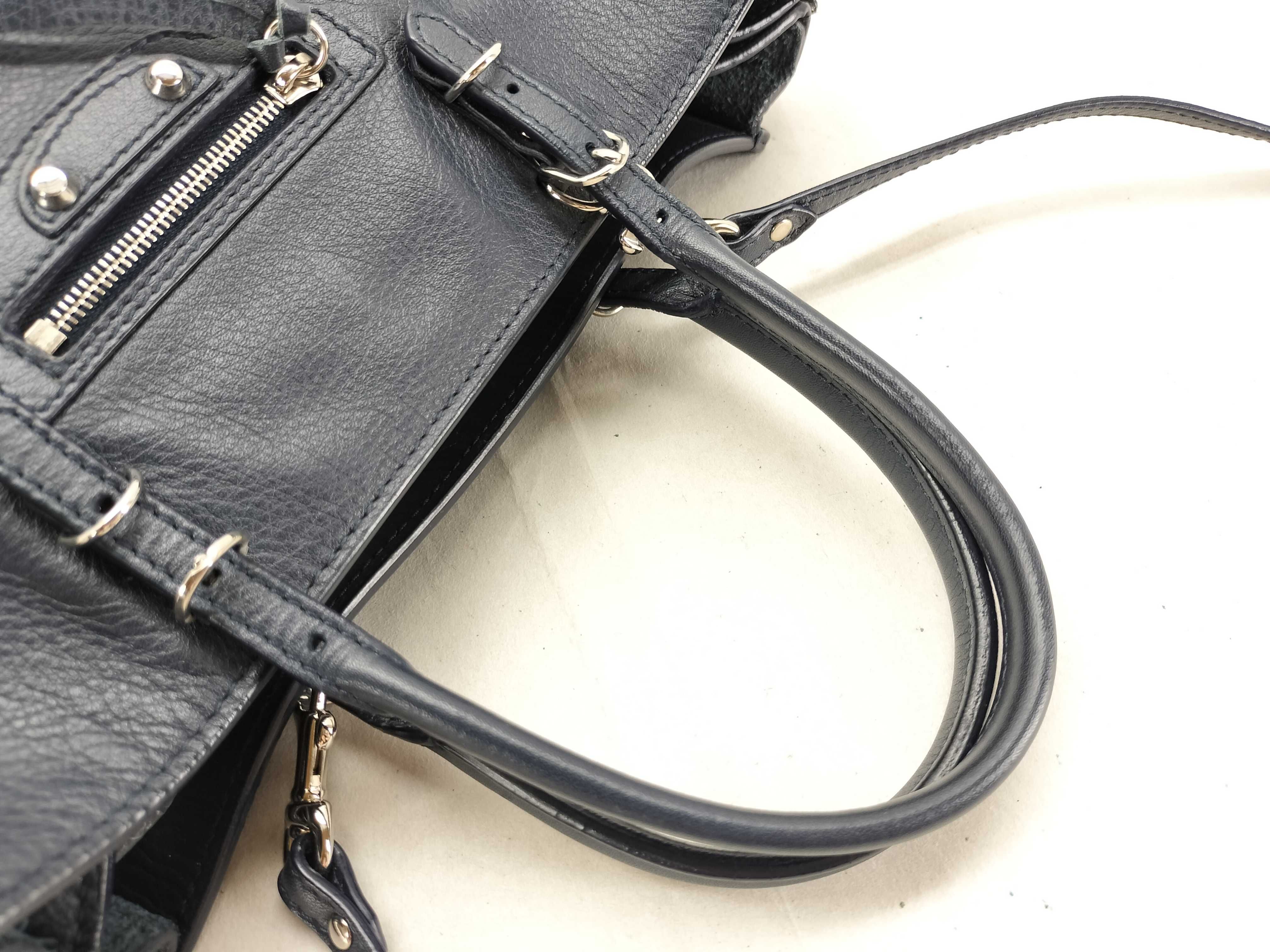Paper Mini Leather 2-Way Handbag, Black, 370926 (Handbag) — view 3