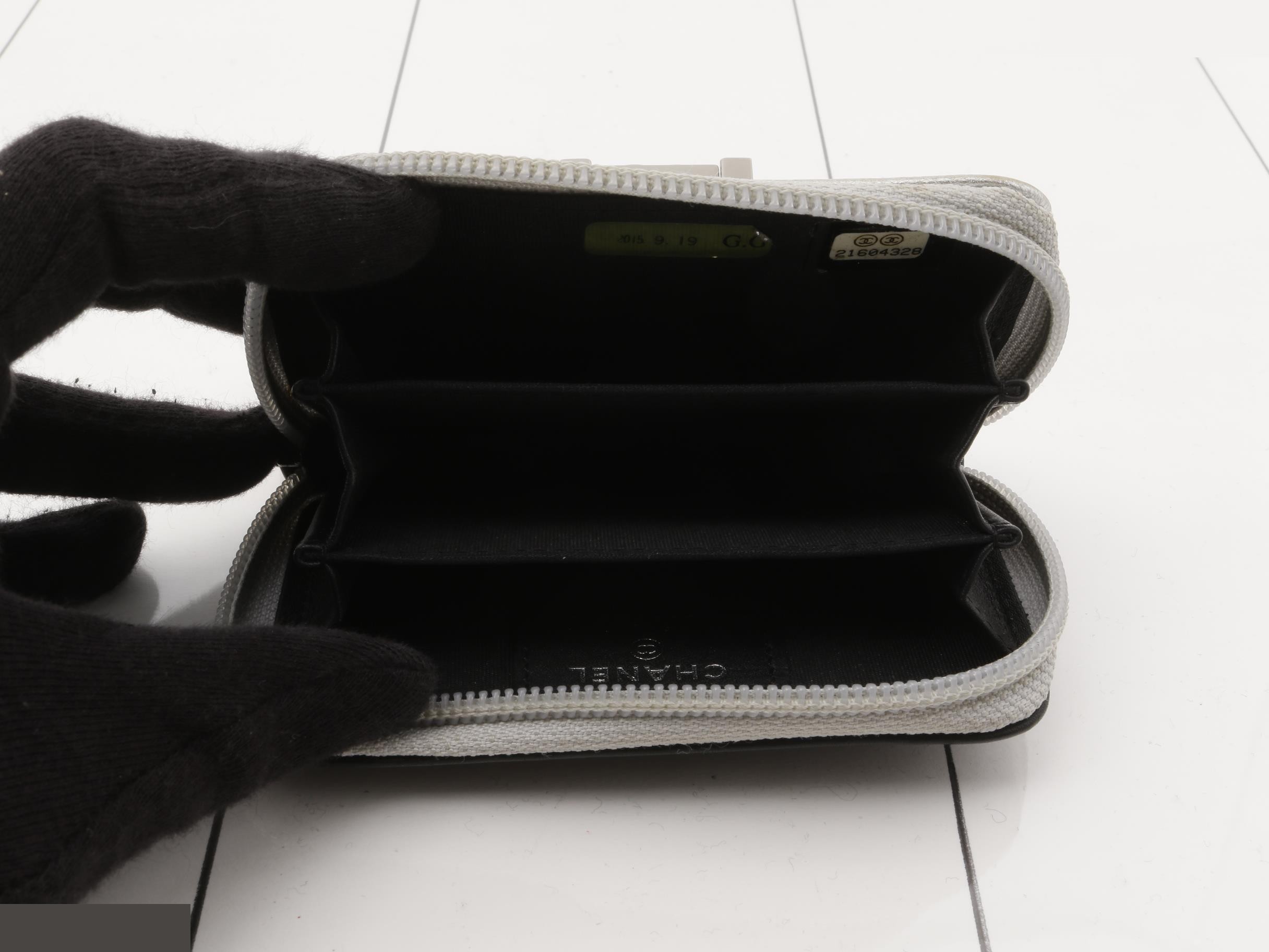 Boy Chanel Coin Case, Black/Silver — view 4