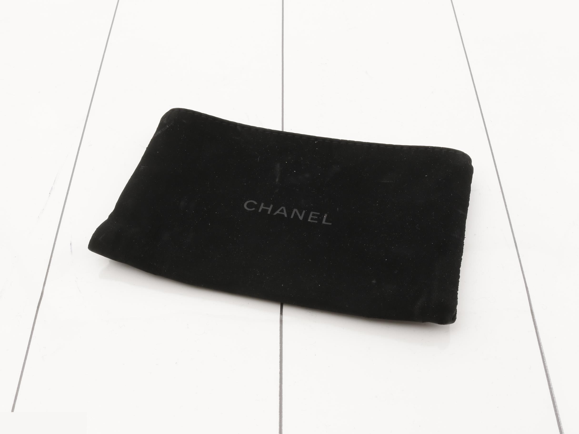 Boy Chanel Coin Case, Black/Silver — view 5