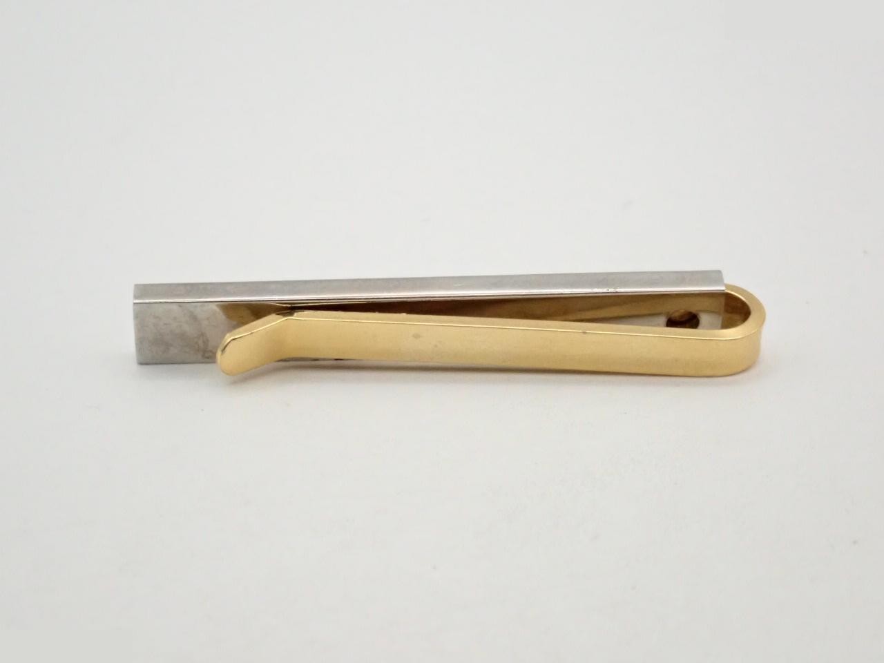 tie clip, gold/silver color — view 2