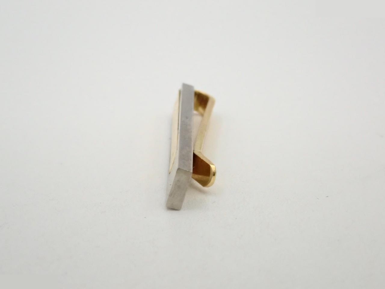 tie clip, gold/silver color — view 3