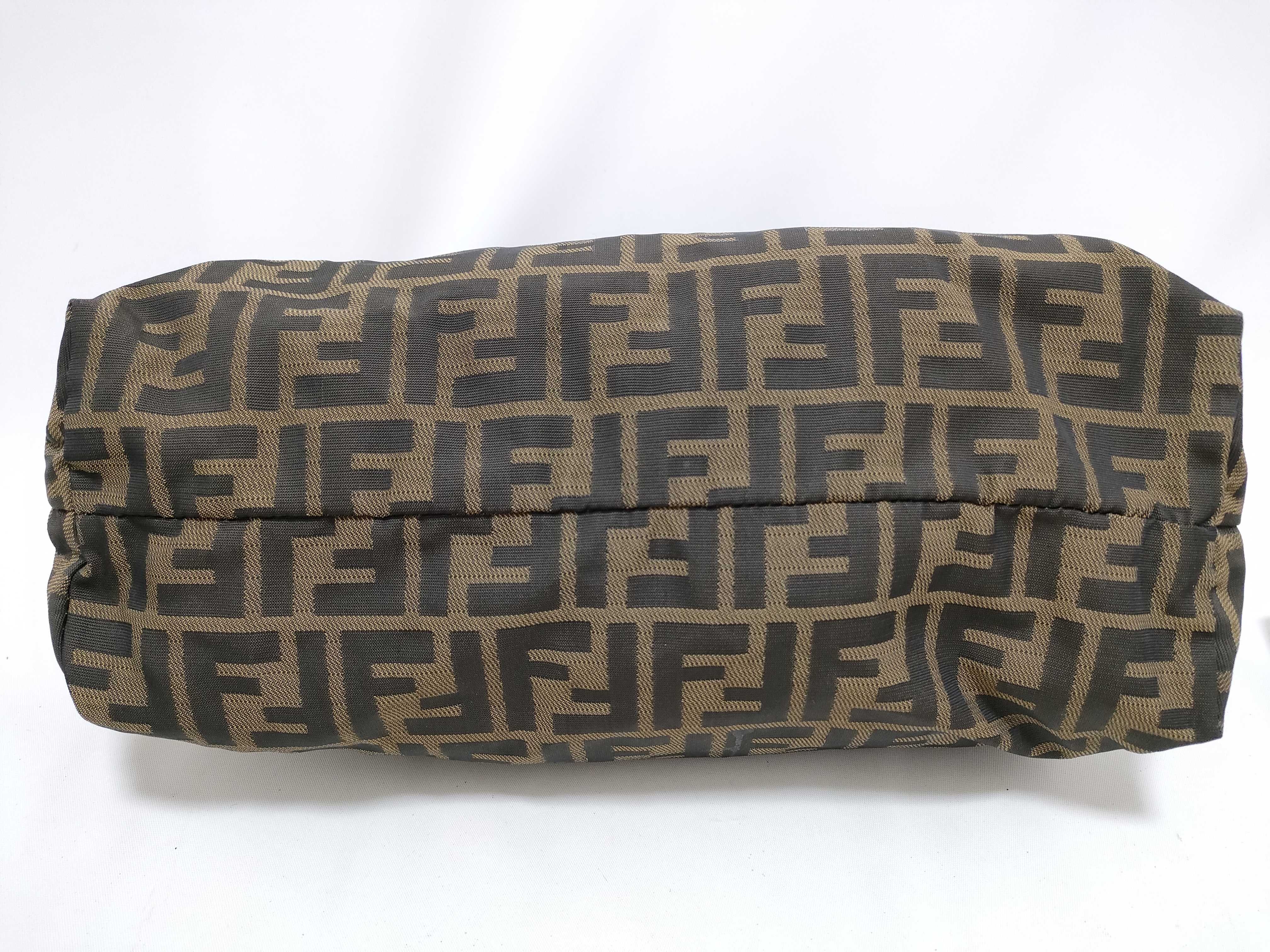 Zucca pattern tote bag, Fendi 23218BH023019, nylon, brown tote bag — view 8