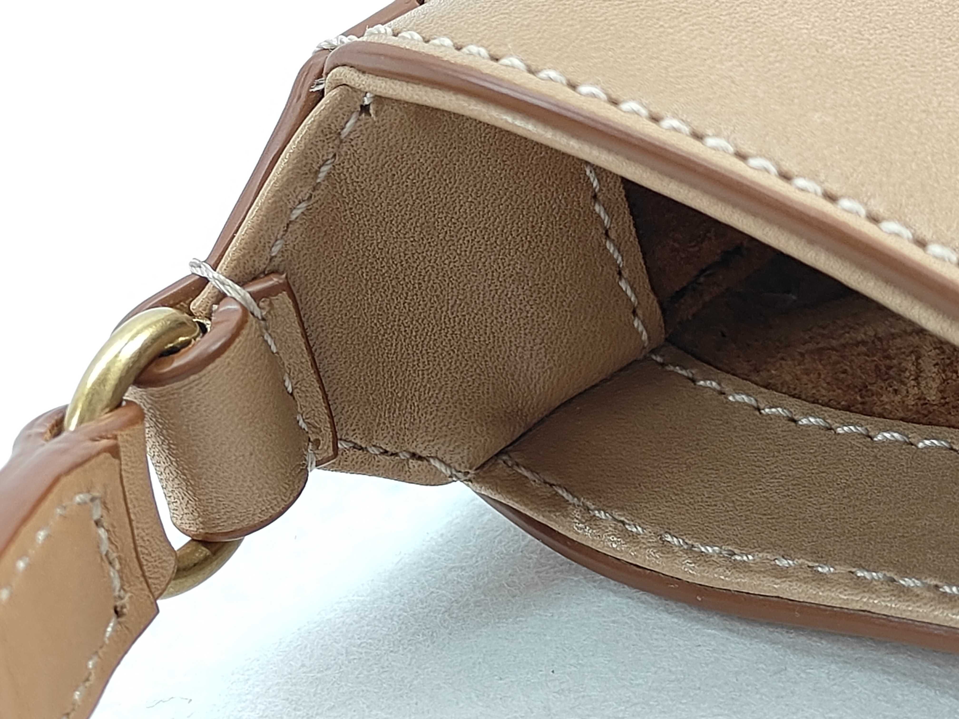 Mini Vertical Leather Shoulder Bag, Beige, 735214 (Shoulder Bag) — view 13