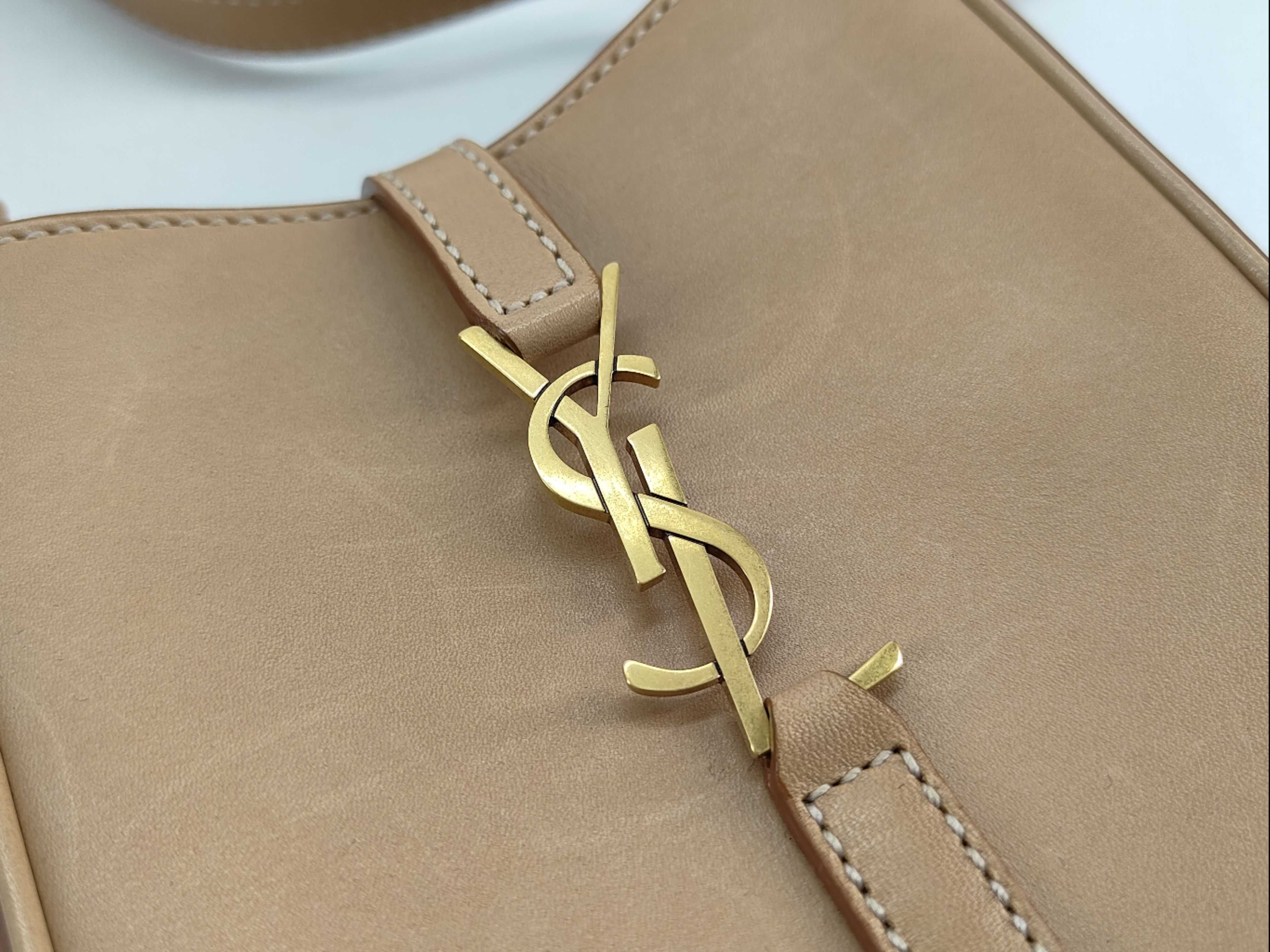 Mini Vertical Leather Shoulder Bag, Beige, 735214 (Shoulder Bag) — view 8