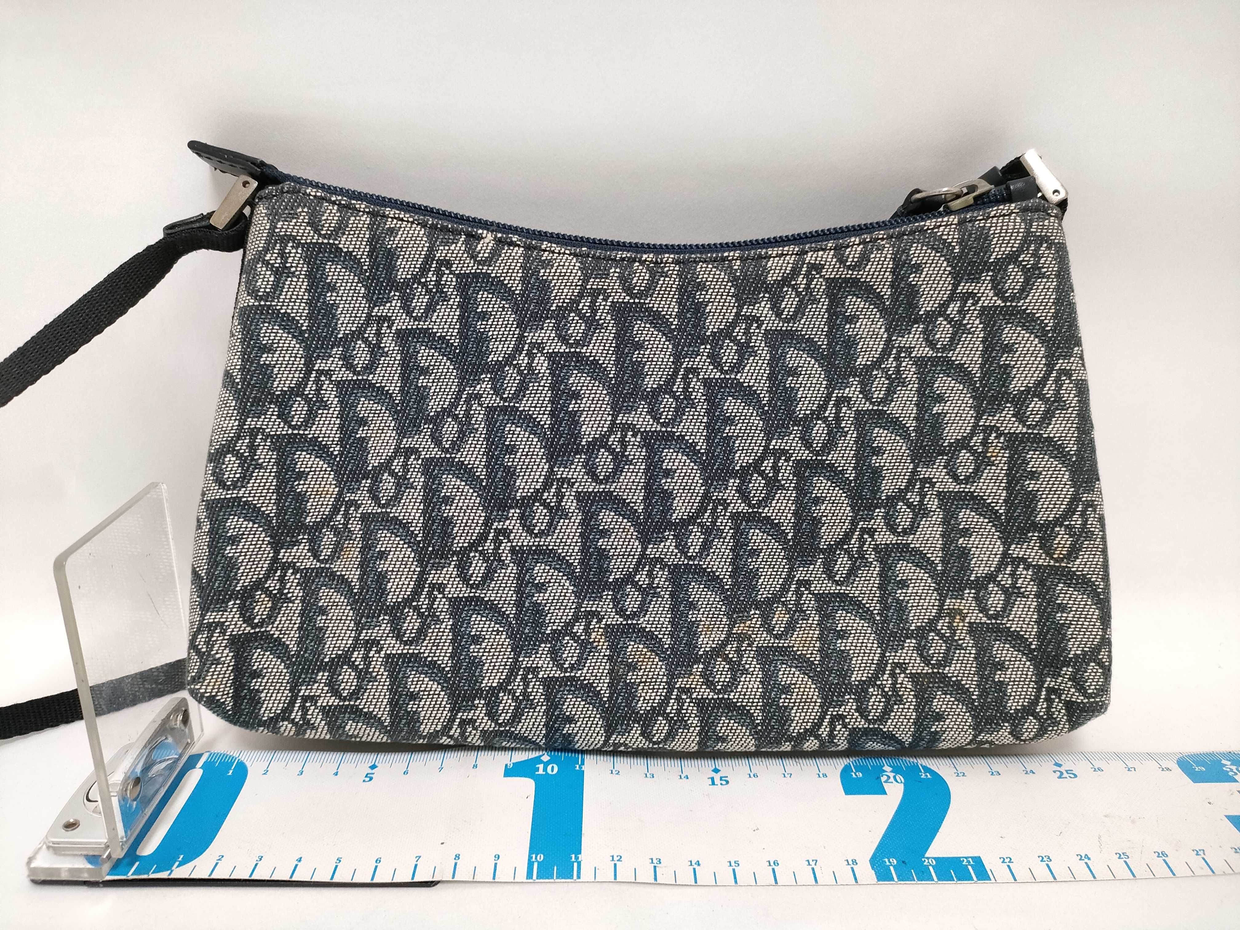 Trotter Dior Shoulder Bag Trotter Canvas Navy Blue Shoulder Bag — view 2