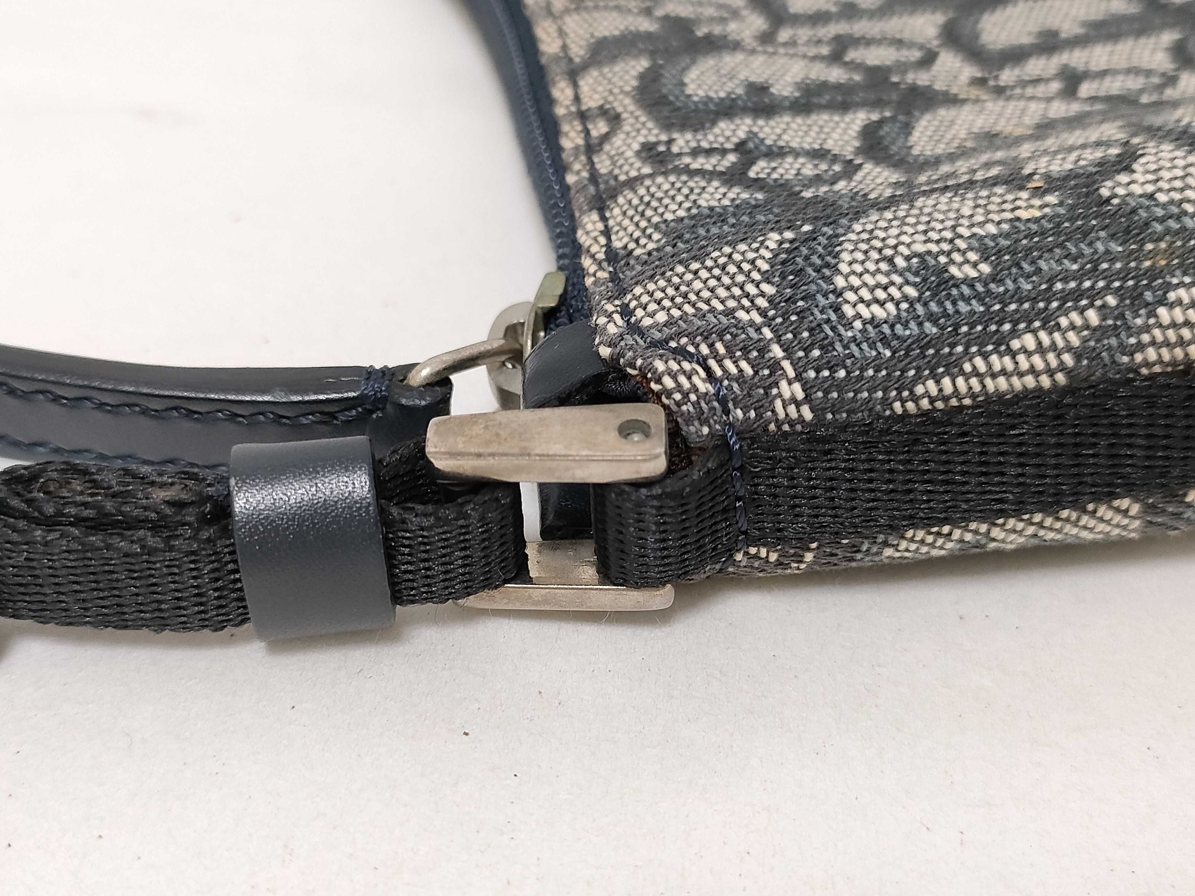 Trotter Dior Shoulder Bag Trotter Canvas Navy Blue Shoulder Bag — view 5