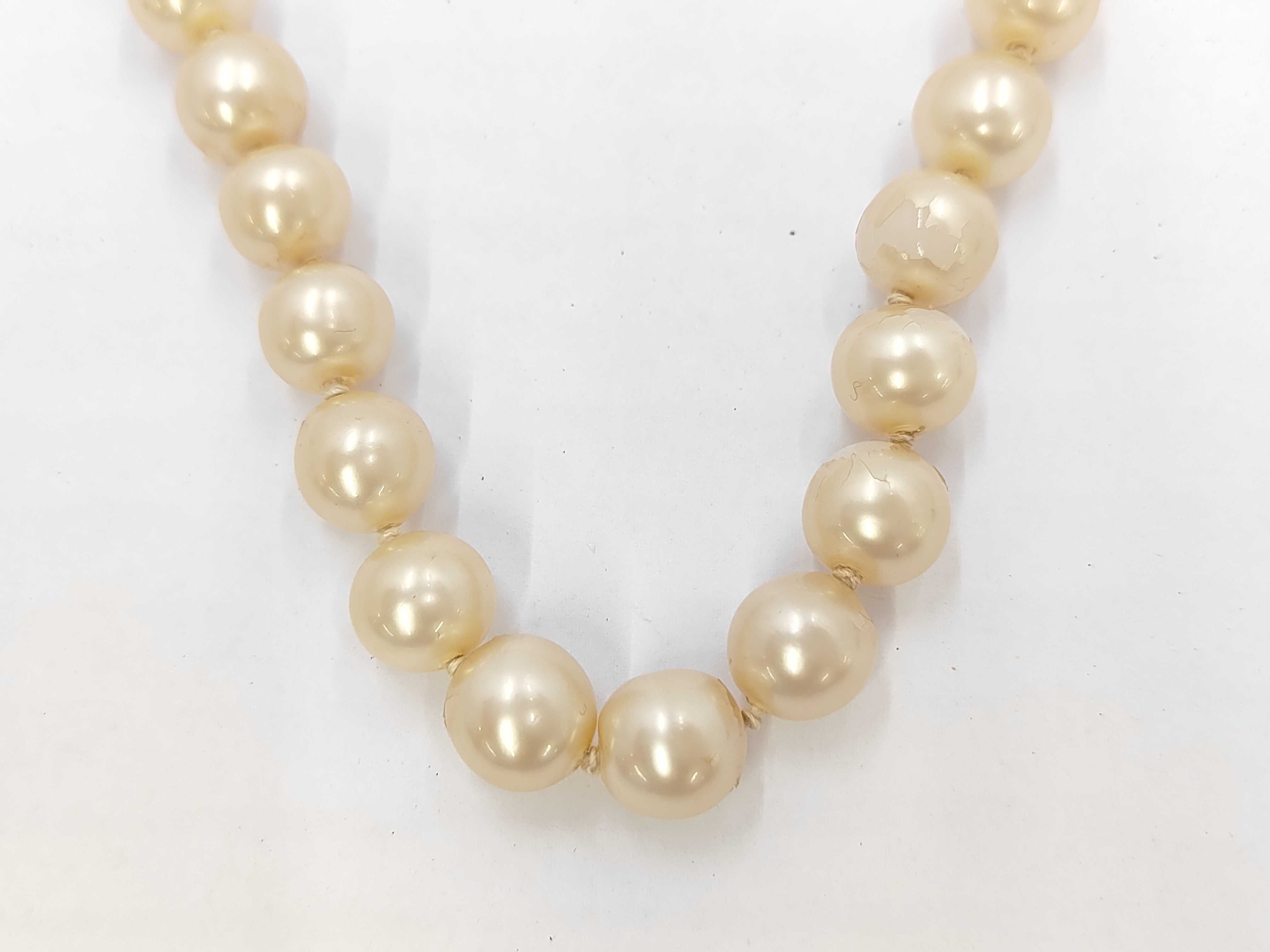 Turnlock Pearl Necklace — view 2