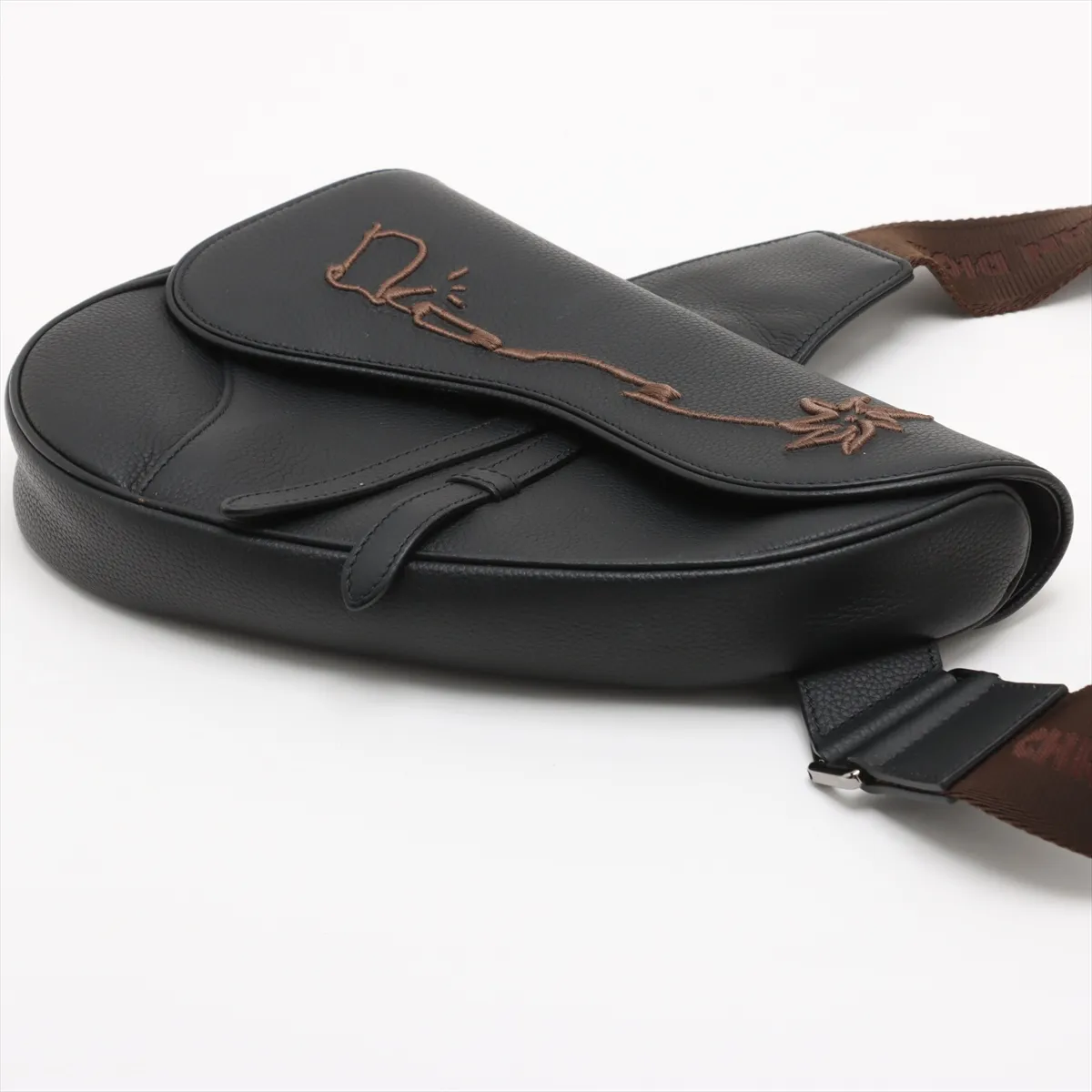 x Cactus Jack Saddle Leather Body Bag Black — view 3