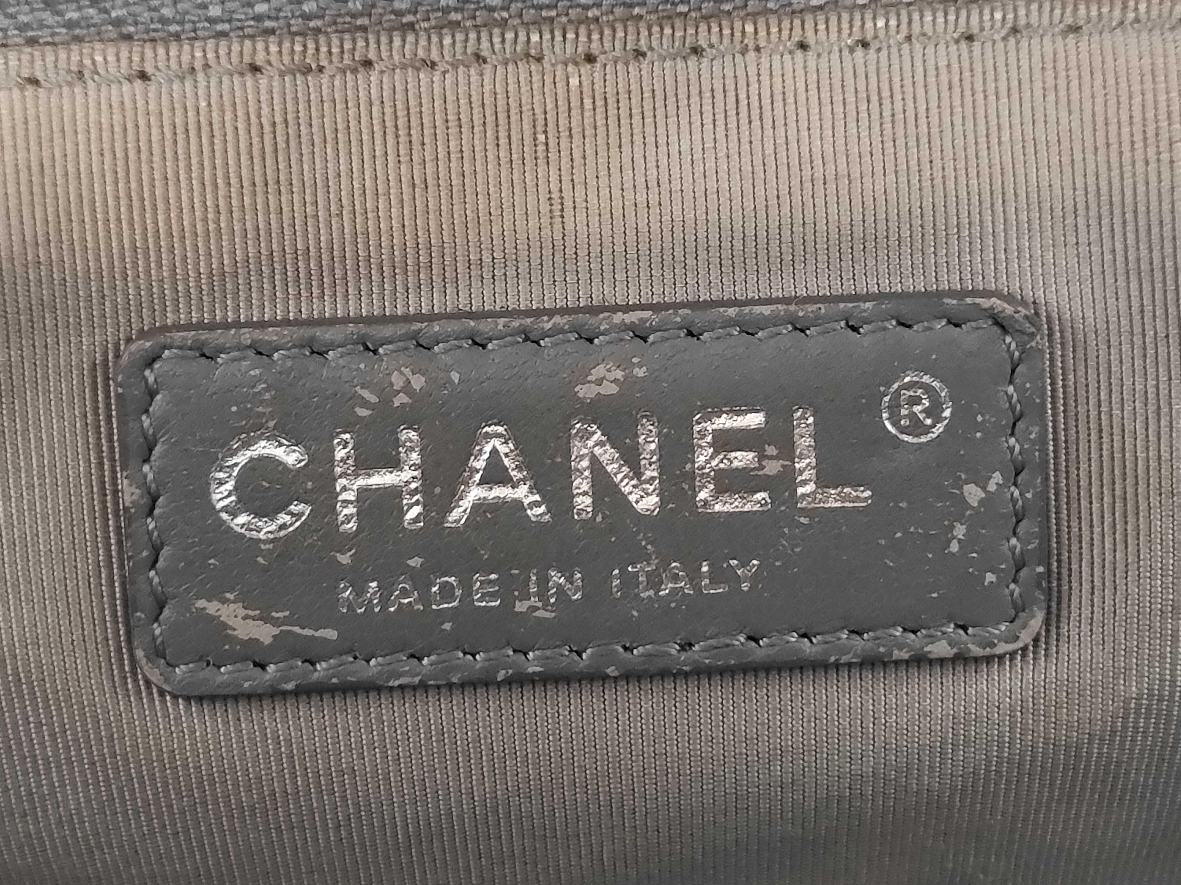 Boy Chanel Black Matte Silver Wild Stitch Shoulder Bag (Serial Number 18) — view 10