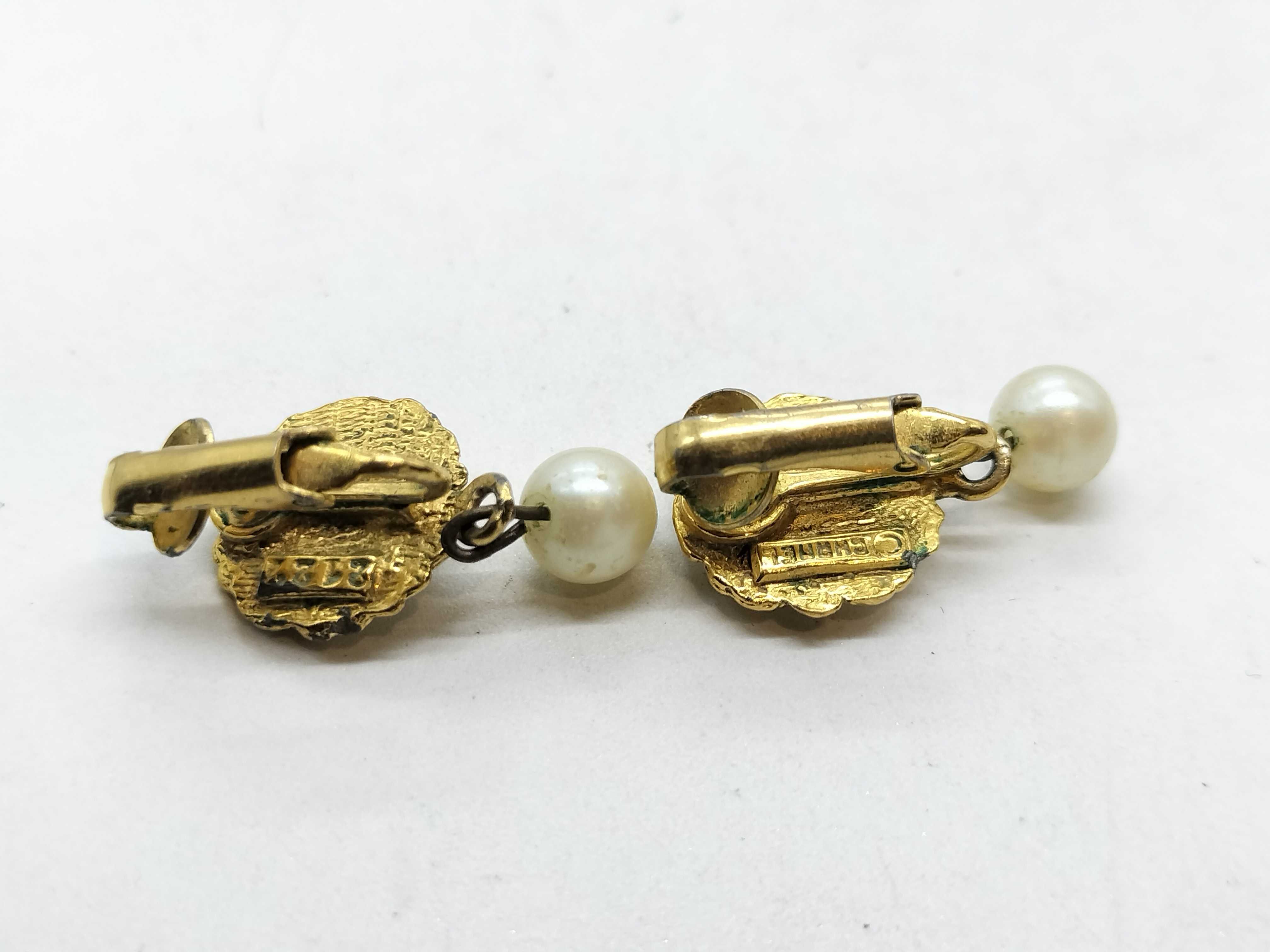 Flower/Pearl Earrings Vintage Earrings — view 5