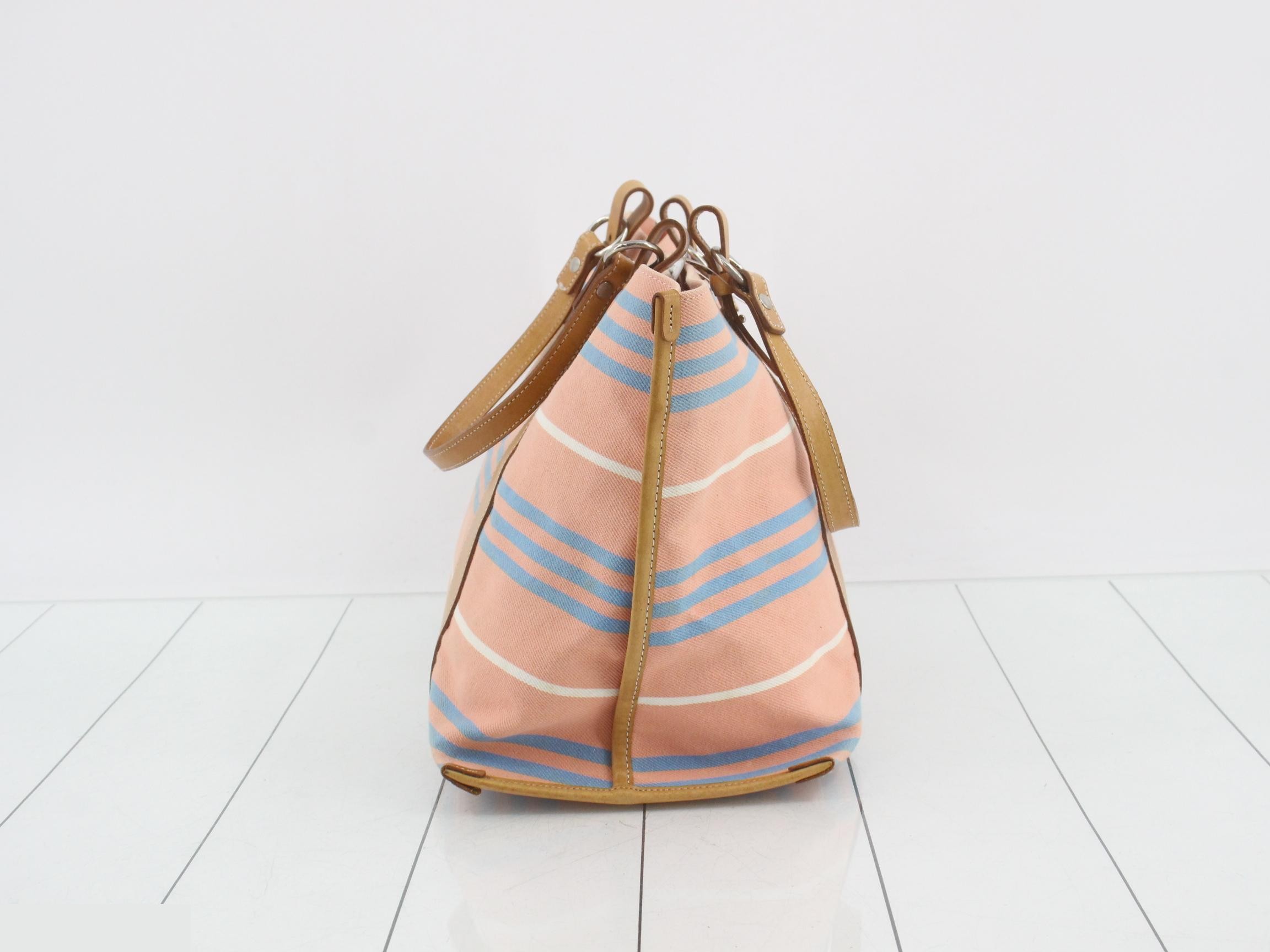 Blue Label Canvas Leather Tote Bag — view 4