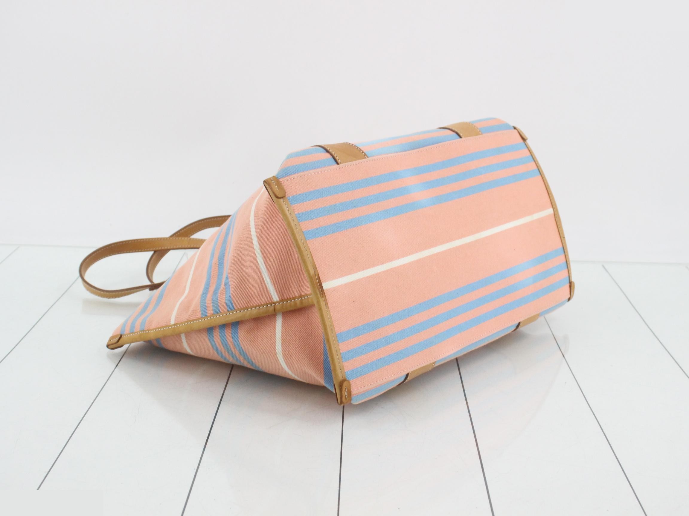 Blue Label Canvas Leather Tote Bag — view 5