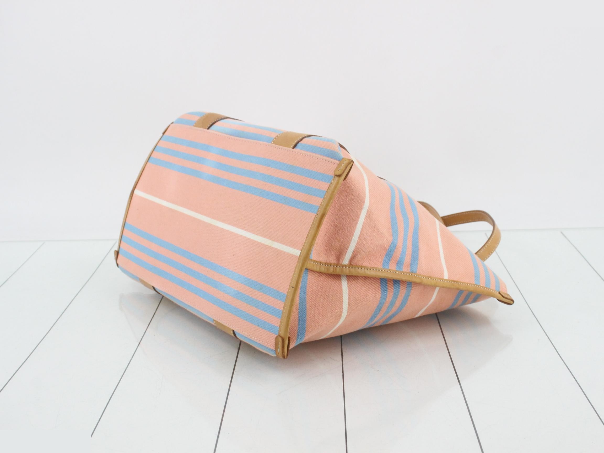 Blue Label Canvas Leather Tote Bag — view 6