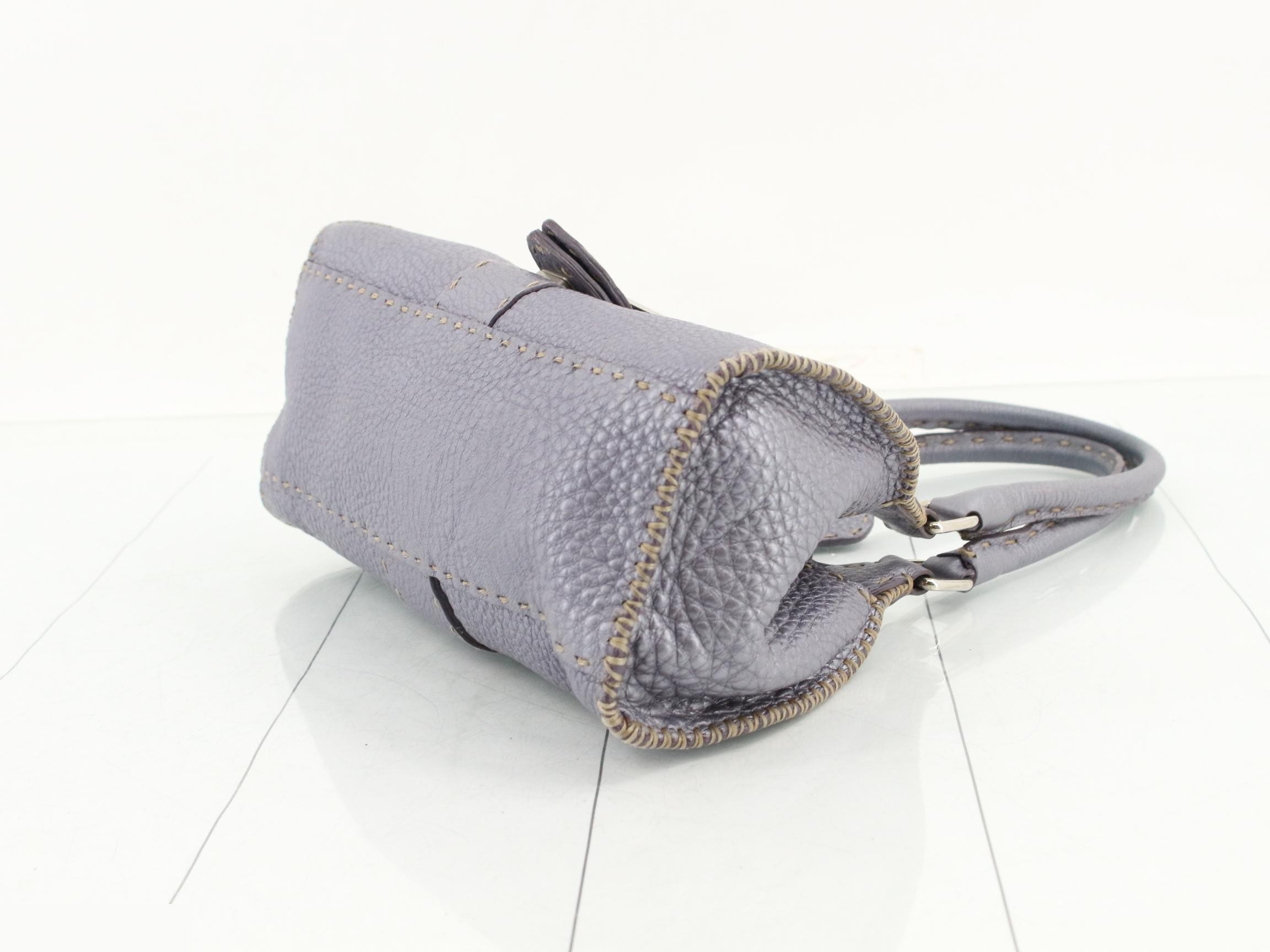 Mini Metallic Leather Selleria Handbag — view 6