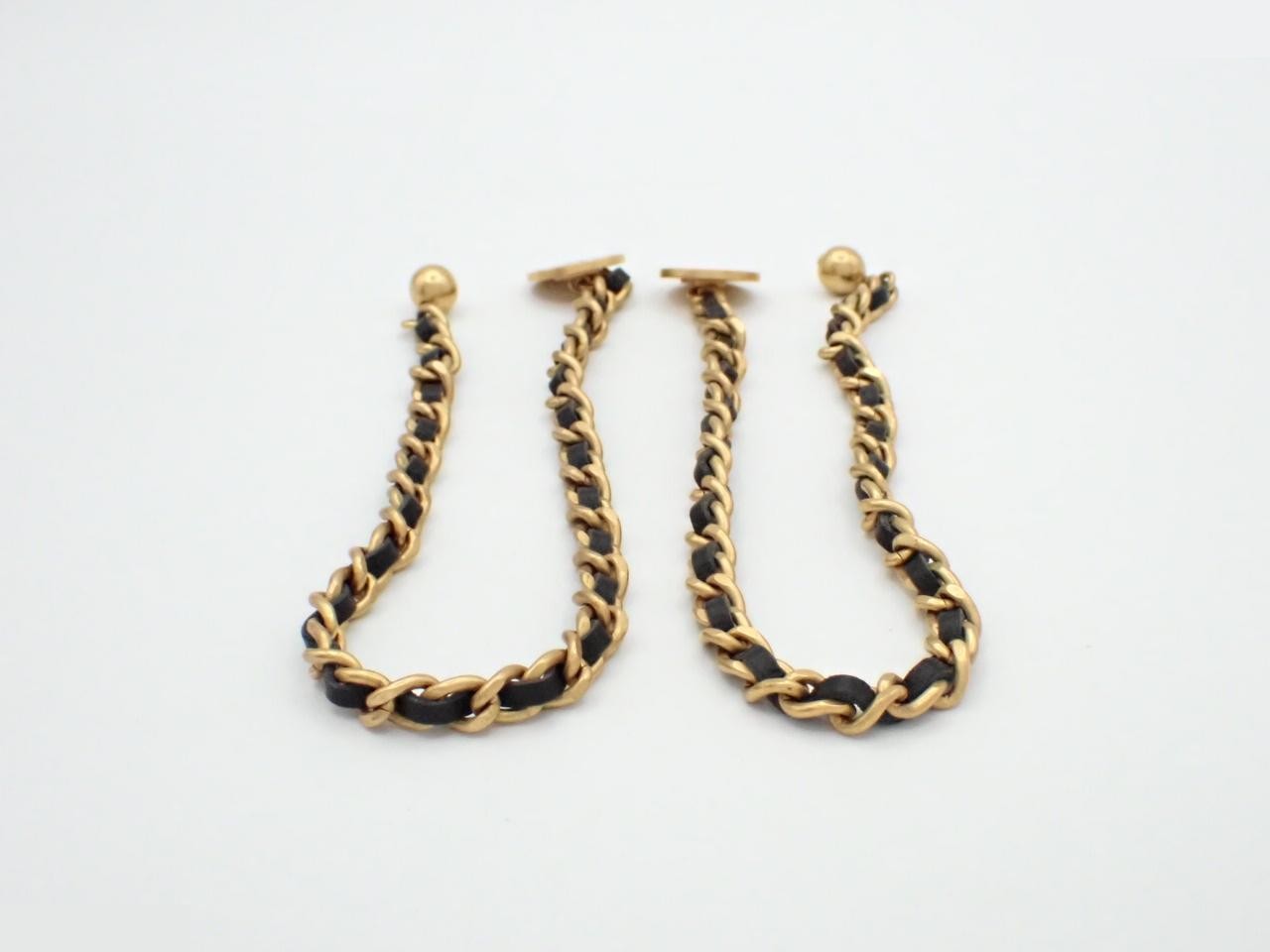Vintage Classic Coco Mark Chain Cufflinks 93A — view 2