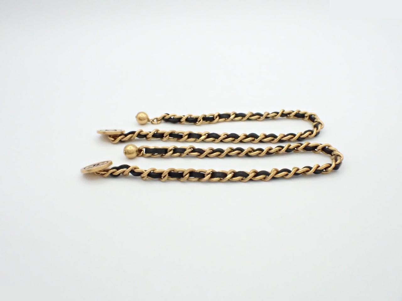 Vintage Classic Coco Mark Chain Cufflinks 93A — view 3