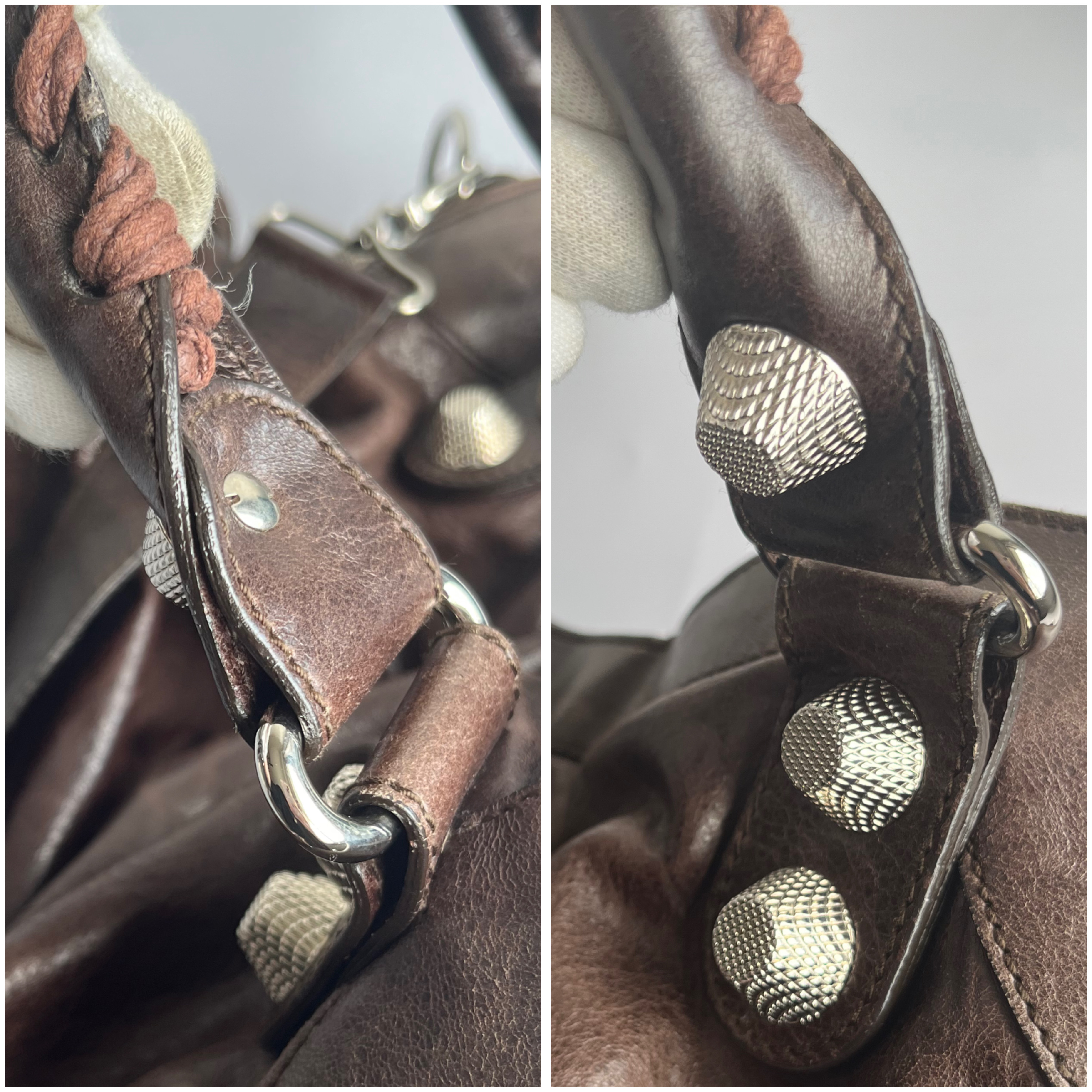 The City Motorcycle Brown Shoulder Bag with Shoulder Strap — view 11