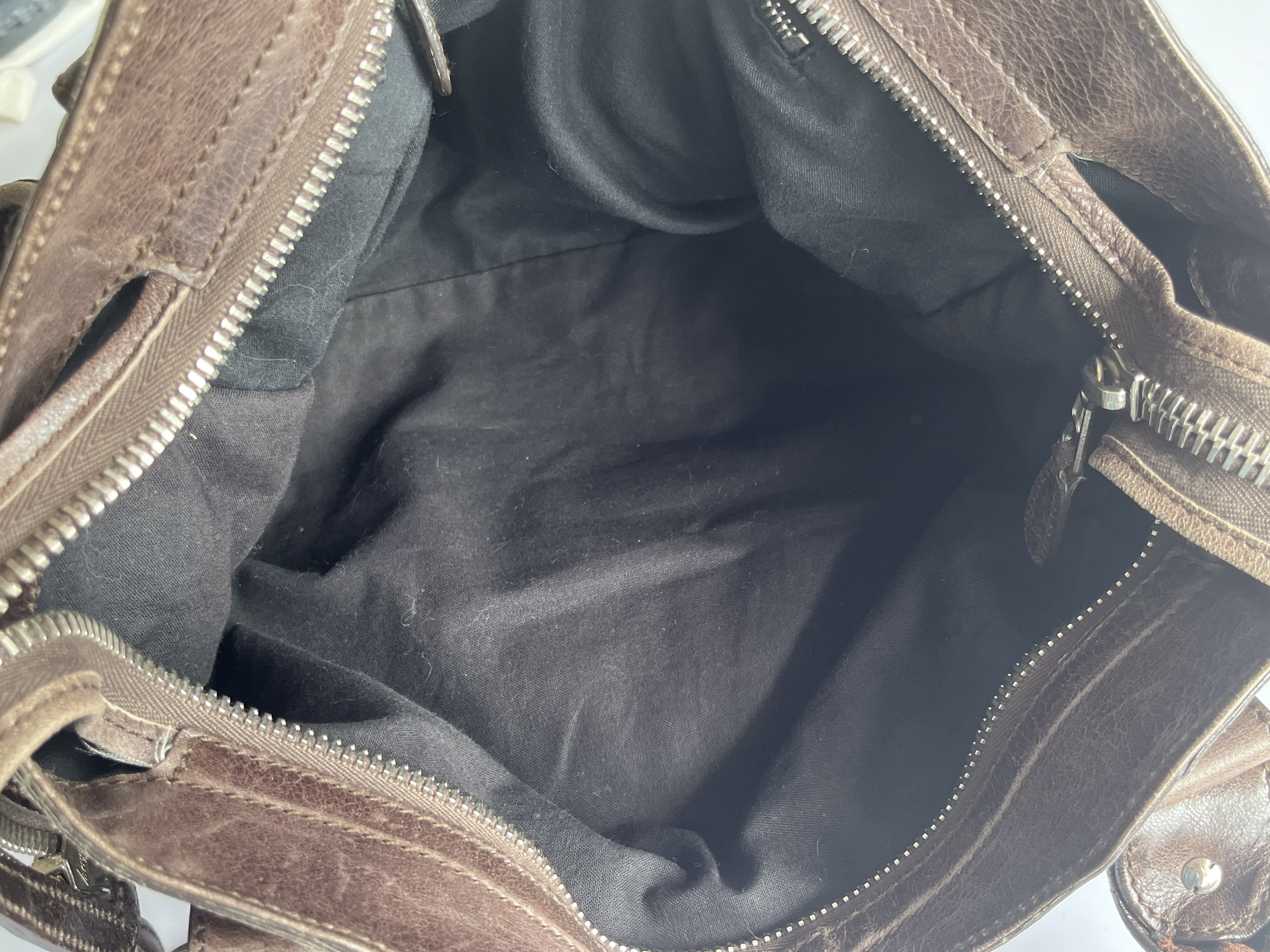 The City Motorcycle Brown Shoulder Bag with Shoulder Strap — view 15
