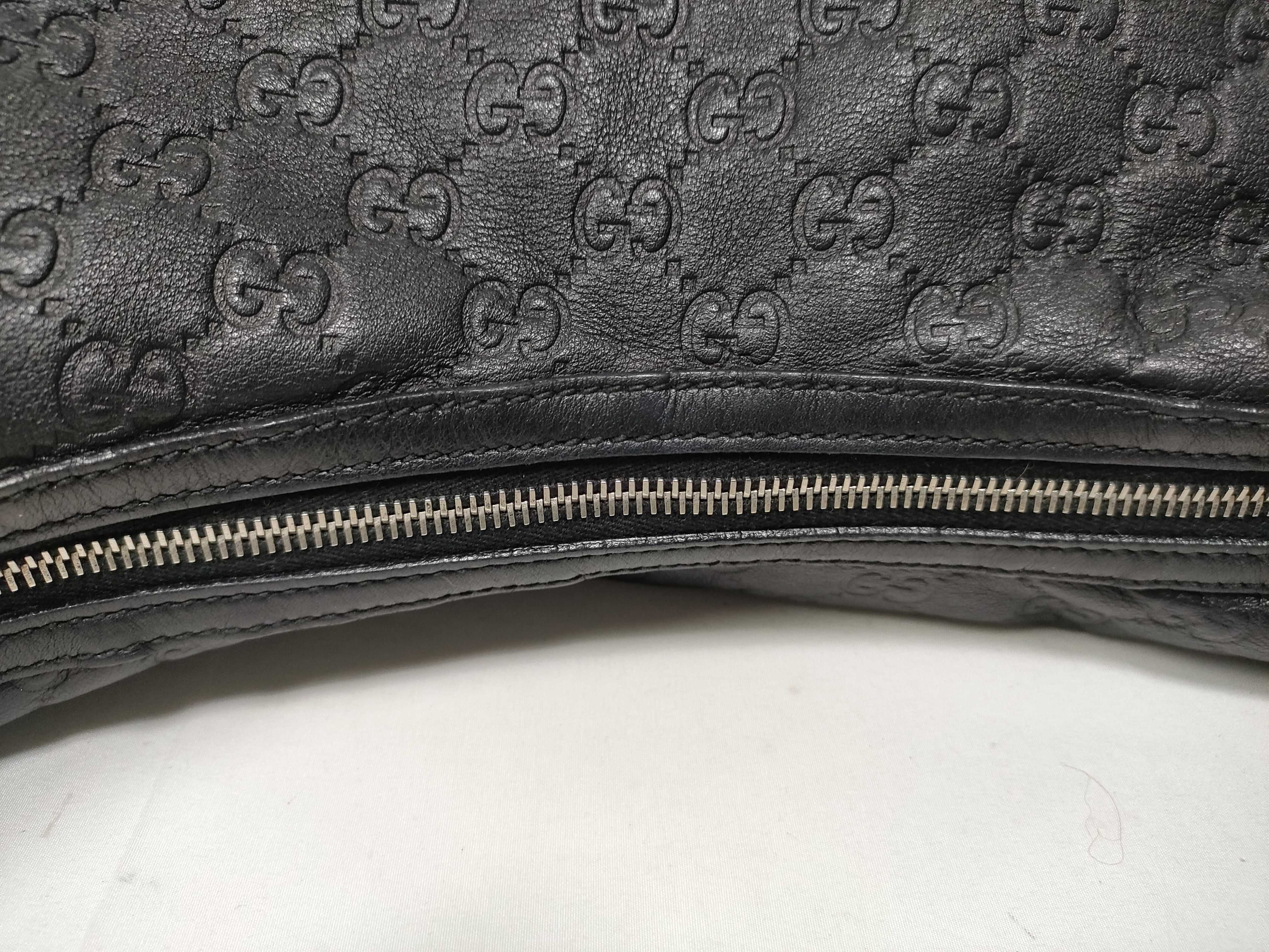 Black Leather Bean Shoulder Bag — view 11
