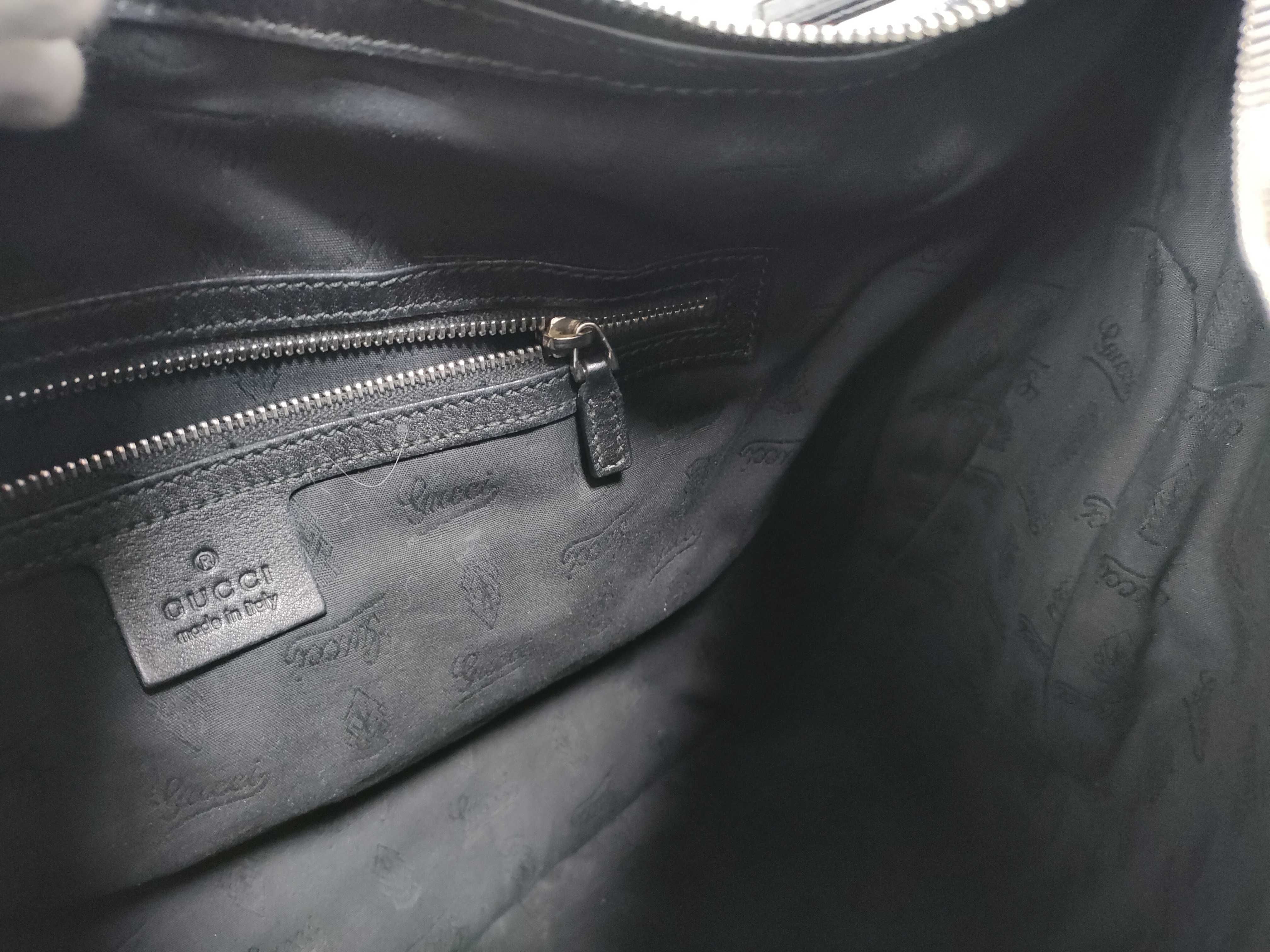 Black Leather Bean Shoulder Bag — view 12