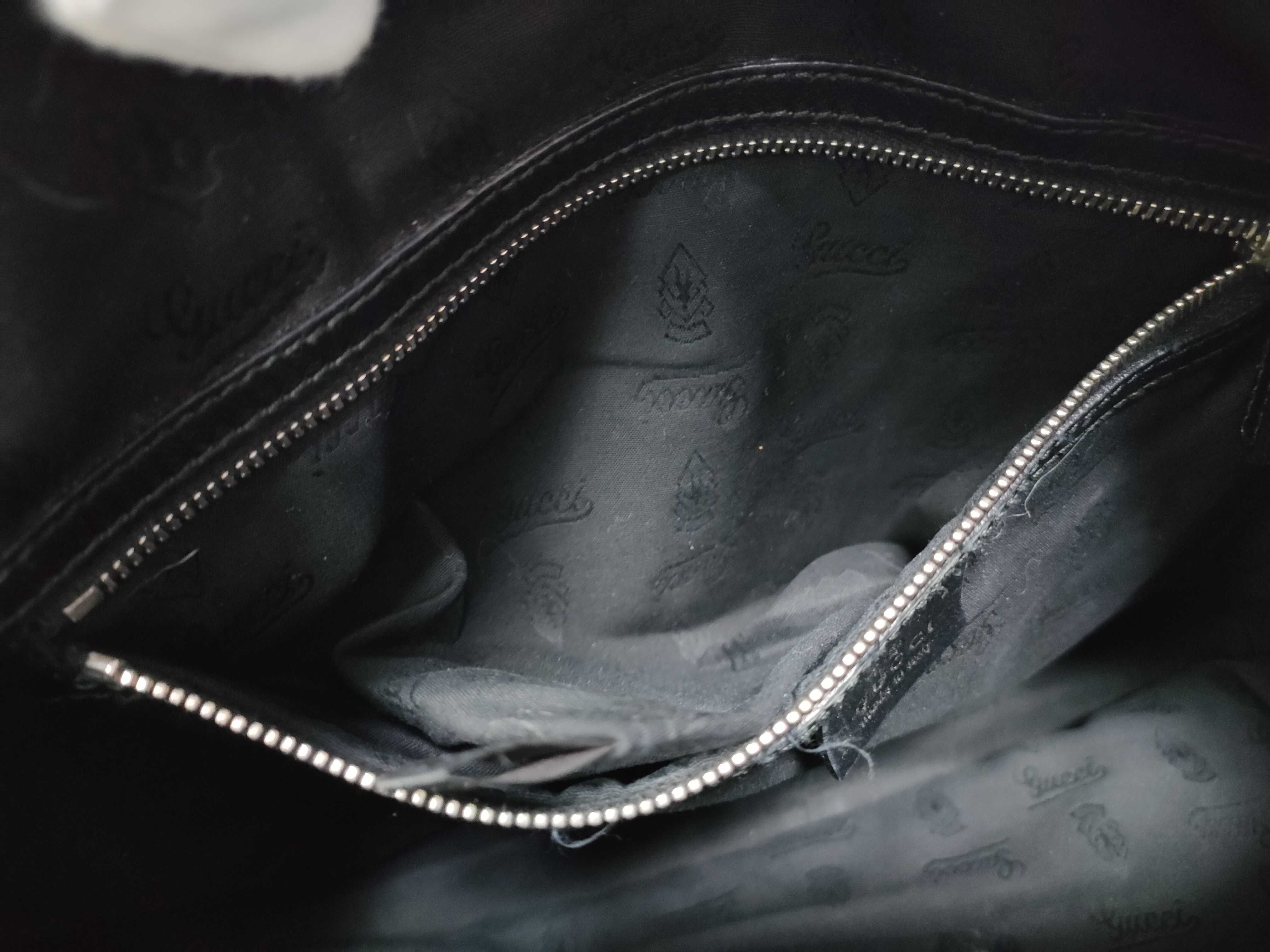 Black Leather Bean Shoulder Bag — view 15