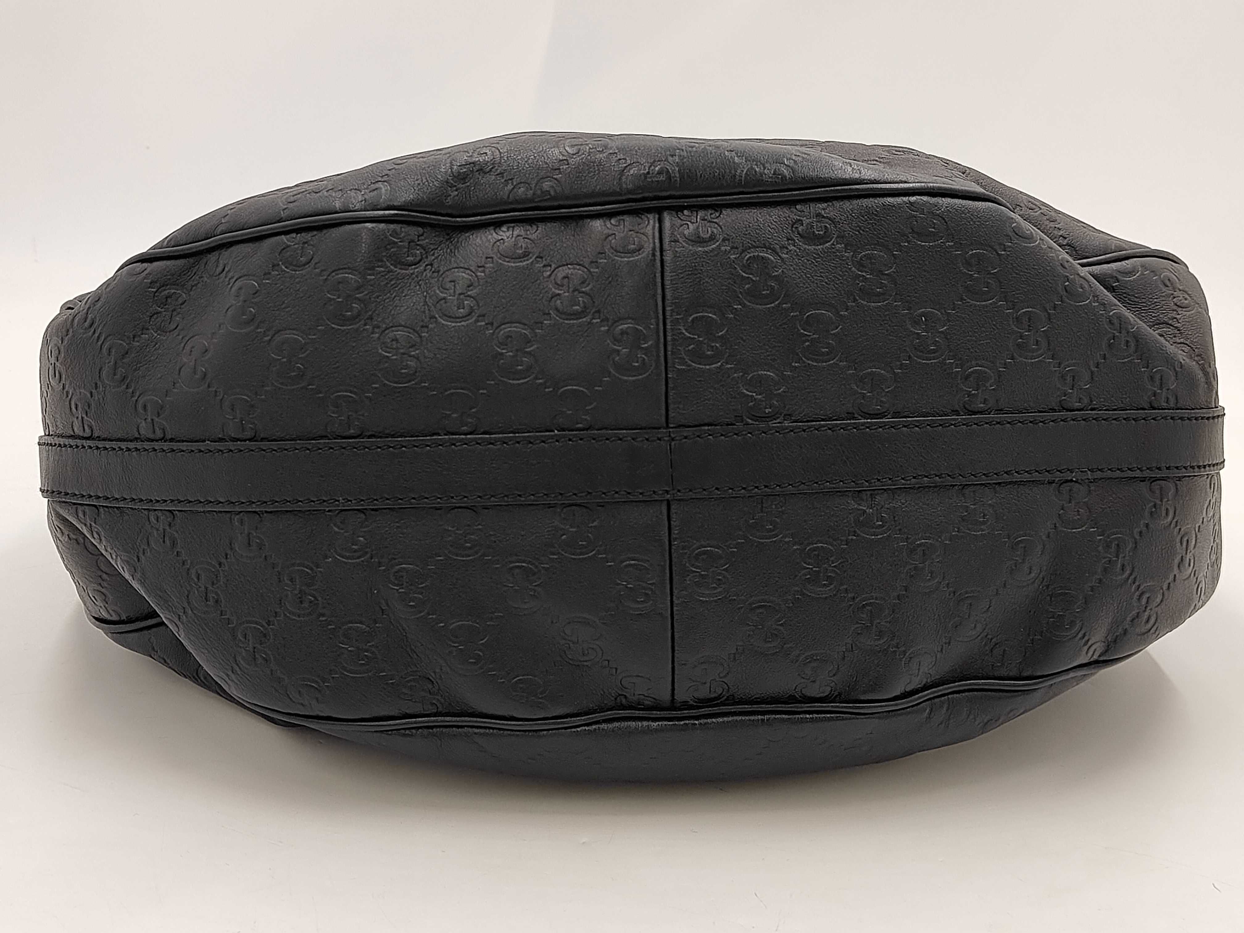 Black Leather Bean Shoulder Bag — view 3