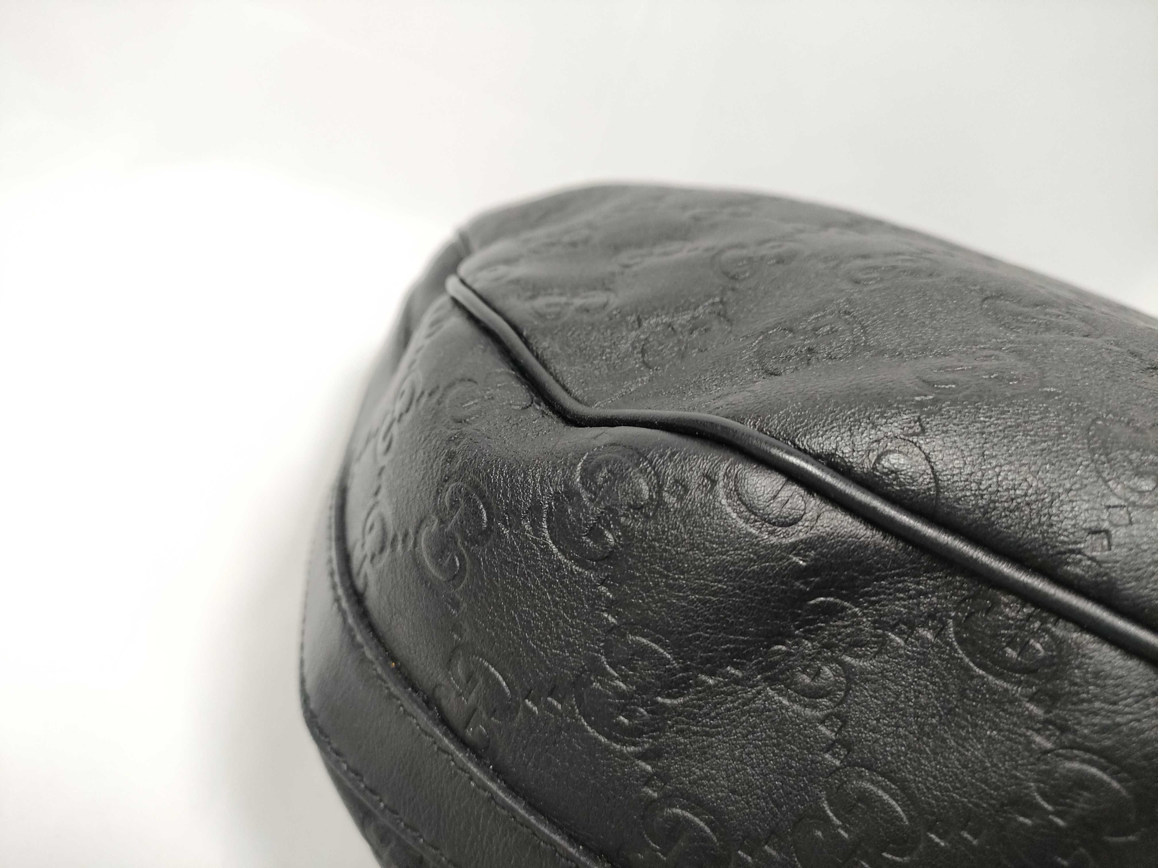 Black Leather Bean Shoulder Bag — view 4