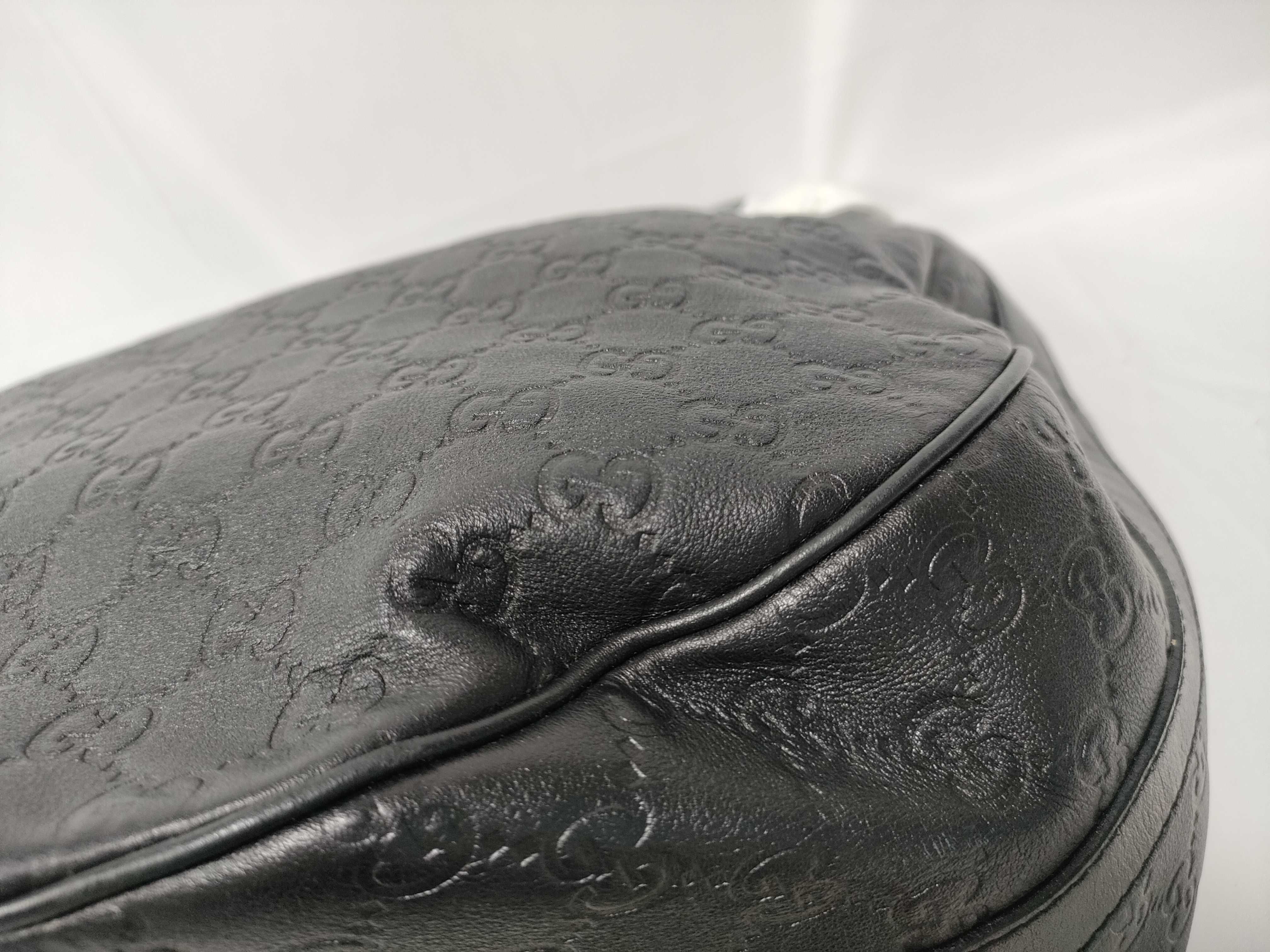 Black Leather Bean Shoulder Bag — view 5