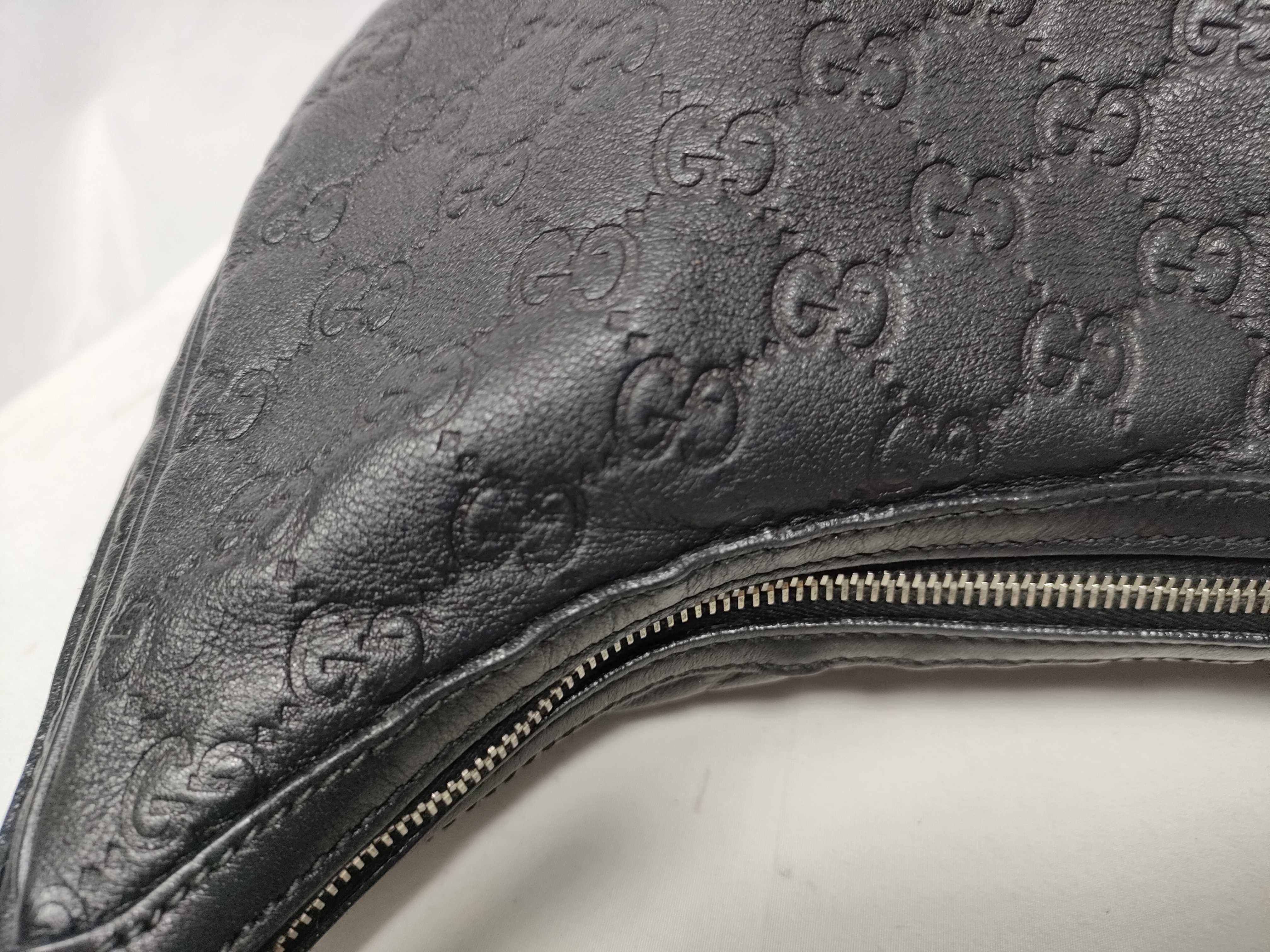 Black Leather Bean Shoulder Bag — view 10