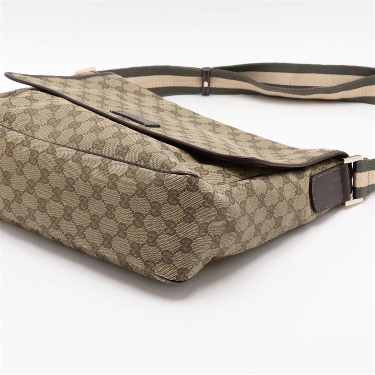 GG Canvas 233052 Canvas x Leather Shoulder Bag Beige x Brown — view 3
