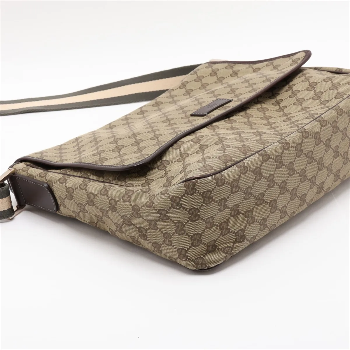 GG Canvas 233052 Canvas x Leather Shoulder Bag Beige x Brown — view 4