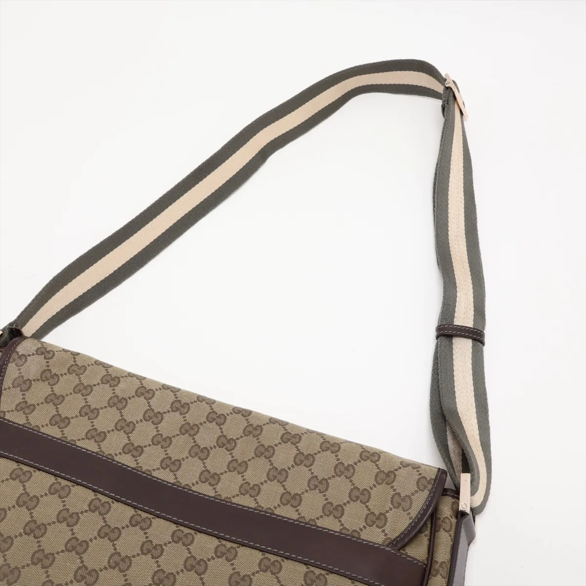 GG Canvas 233052 Canvas x Leather Shoulder Bag Beige x Brown — view 5